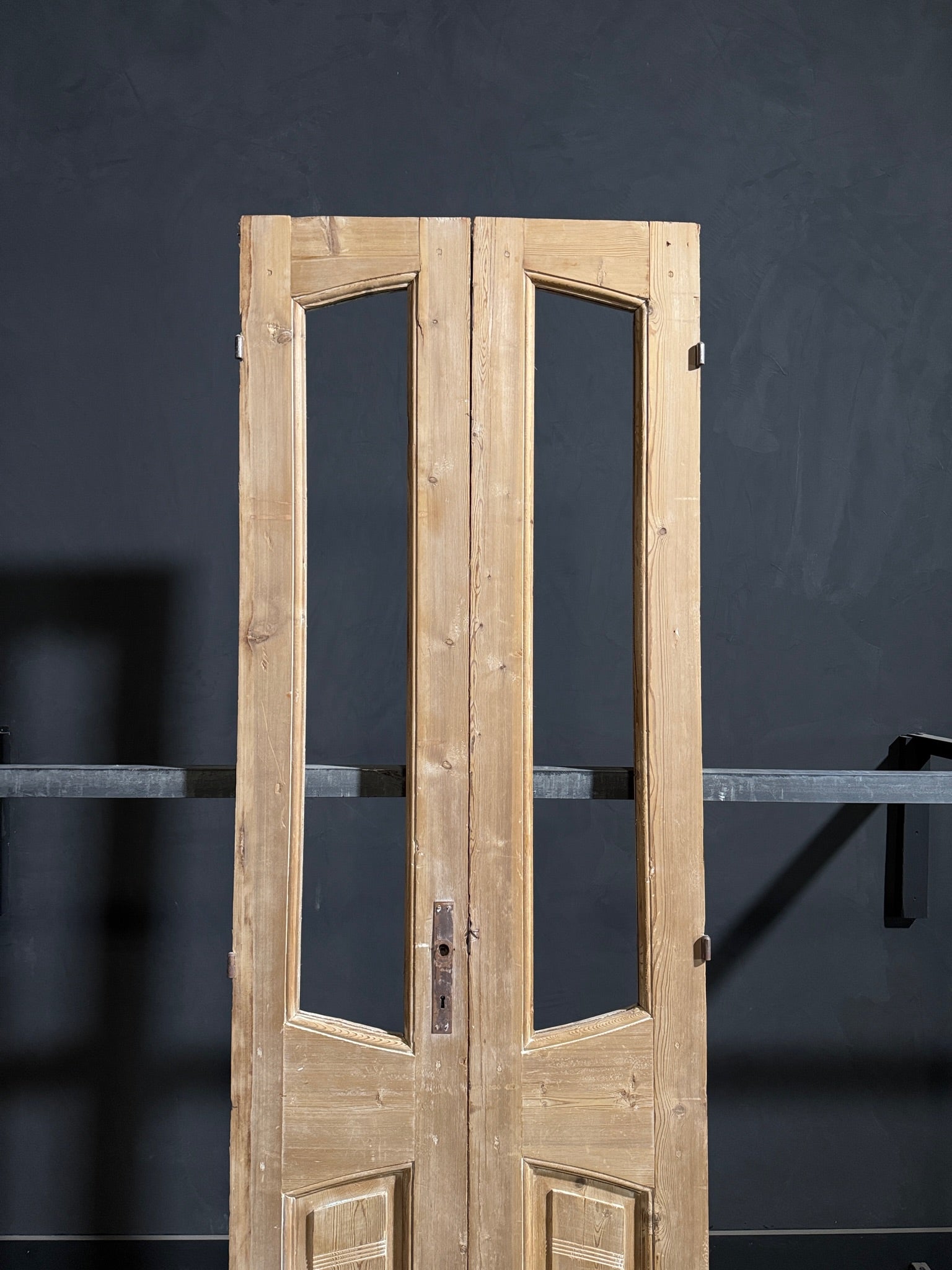 Antique Fluted 1 Lite French Doors - 31x97 - N244