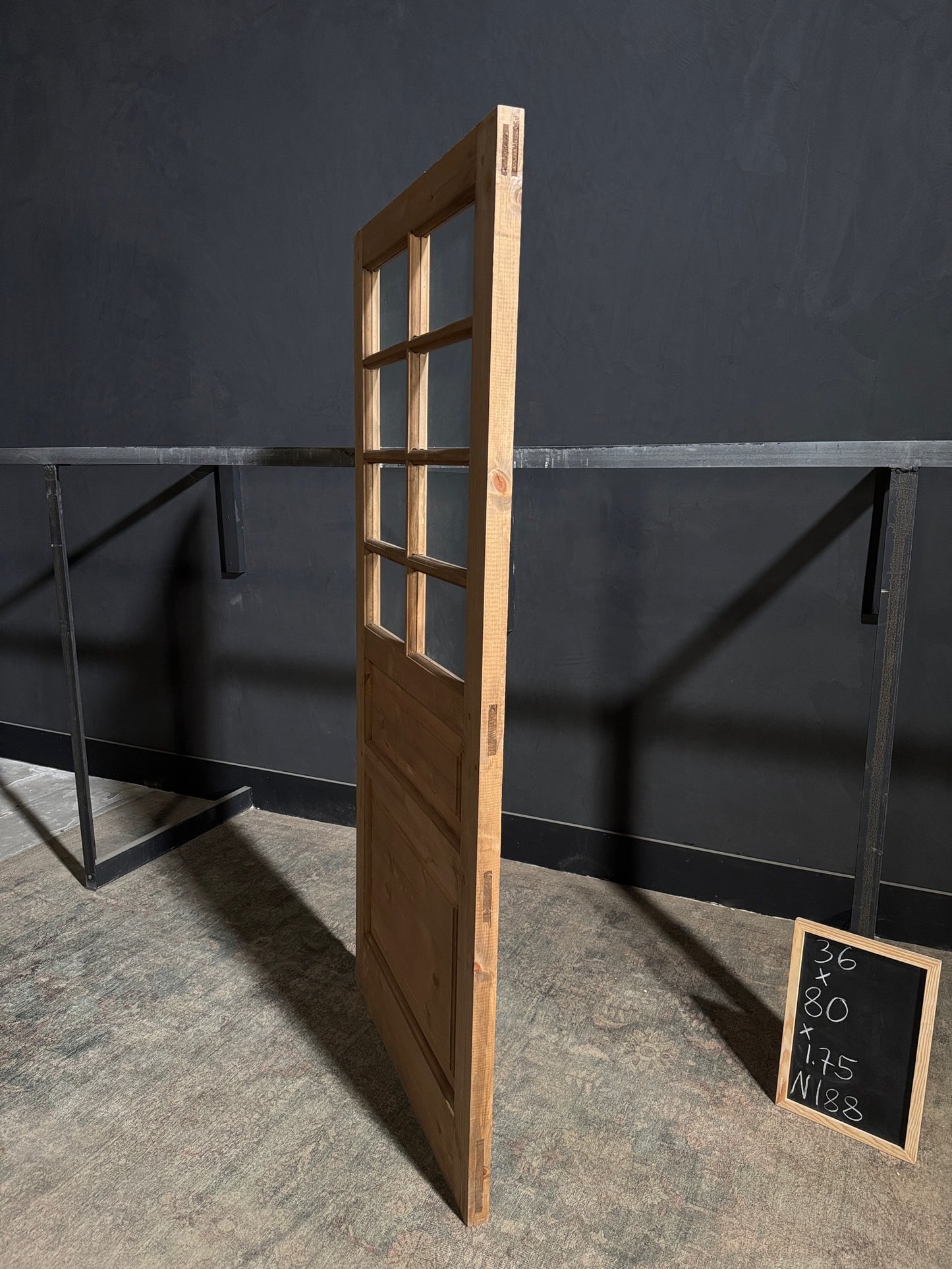 Handcrafted 8 Lite Single Glass Door - 36x80 - N188