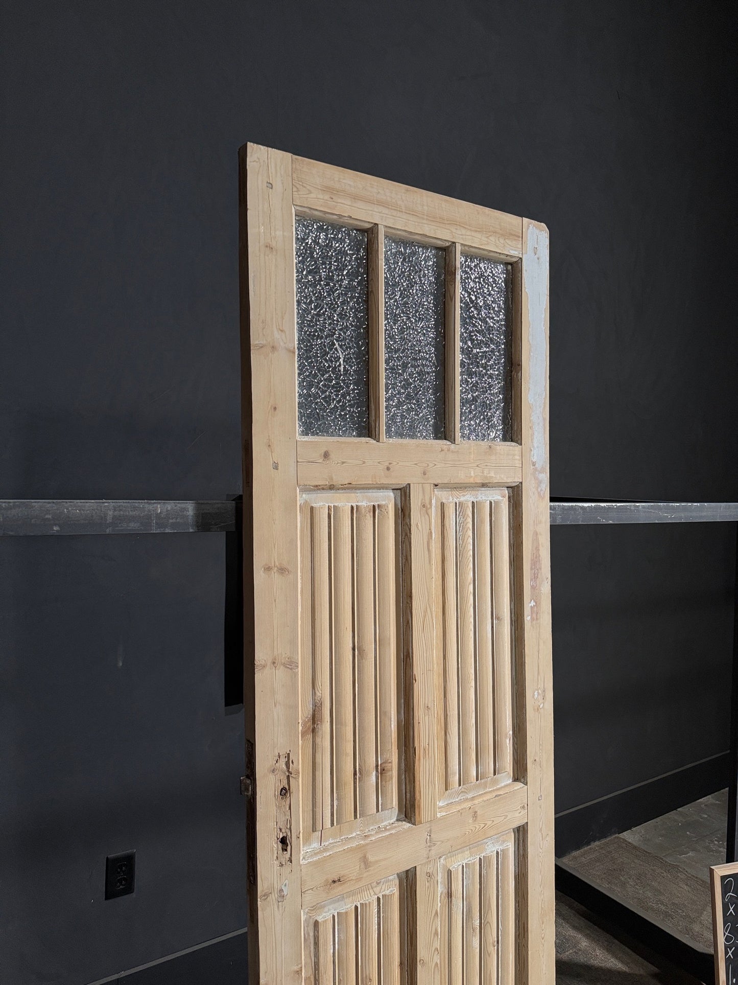 Antique Fluted 3 Lite Single Door - 28x83.25 - N114