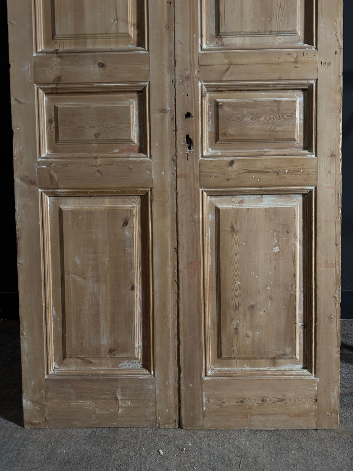 Antique 3 Panel Solid Double Doors - 42.75x97.5 - N649