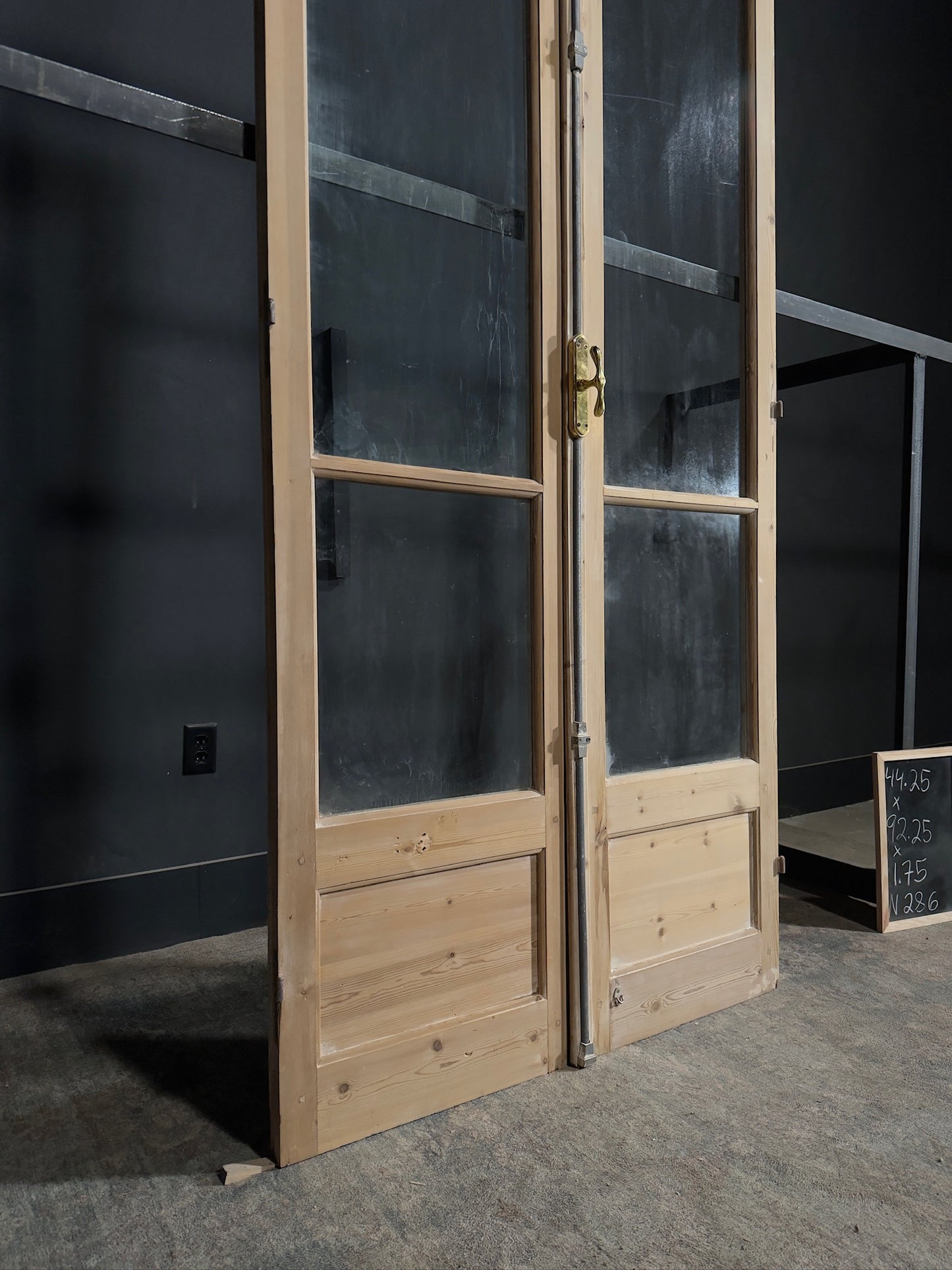 Antique Glass 2 Lite French Doors - 44.25x92.25 - N286