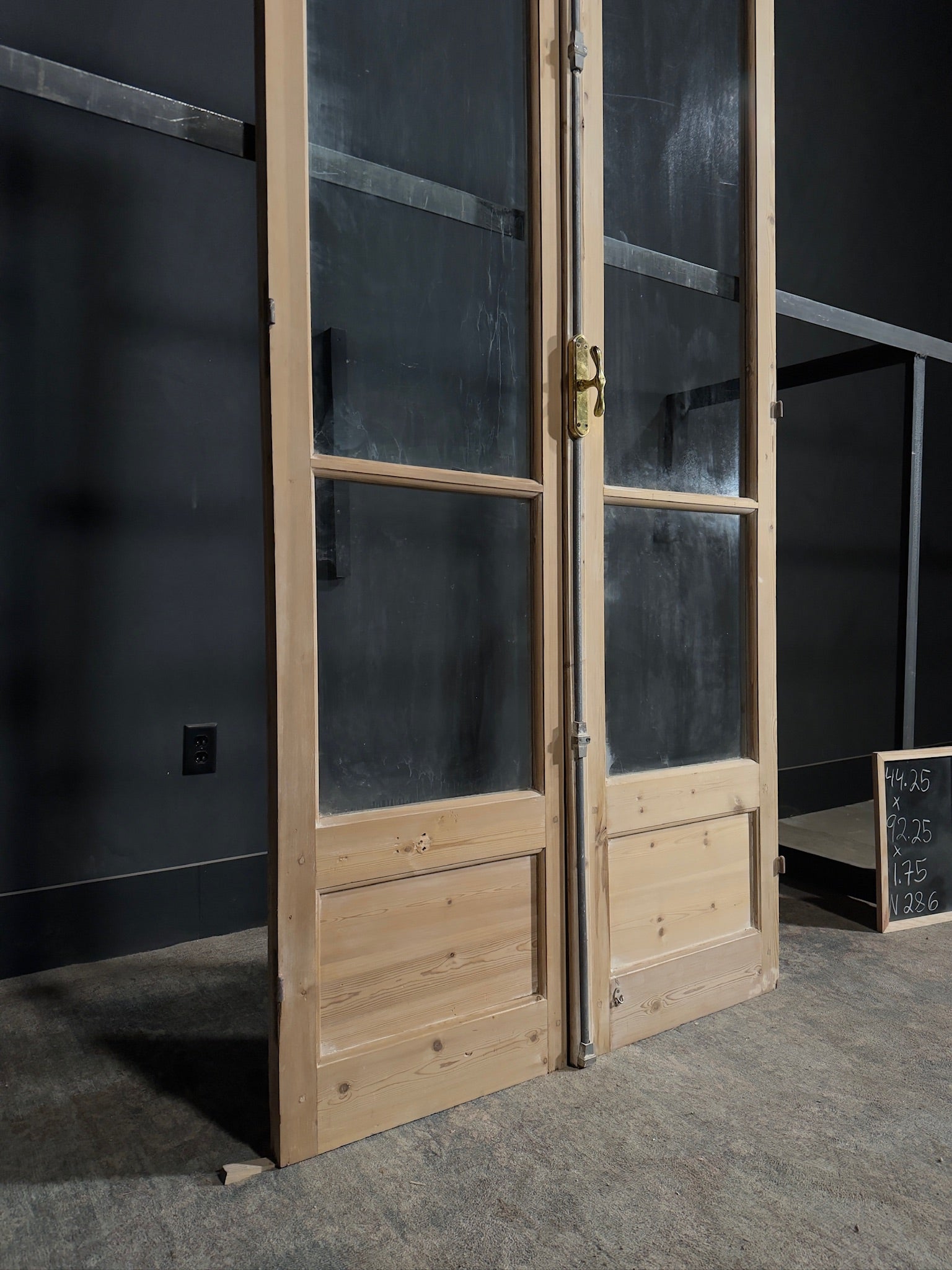 Antique Glass 2 Lite French Doors - 44.25x92.25 - N286