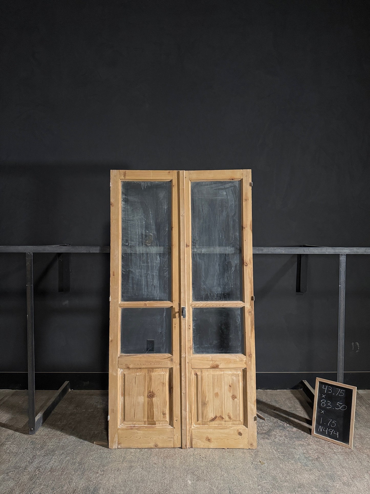 Antique Glass French Doors - 43.75x83.5 - N494
