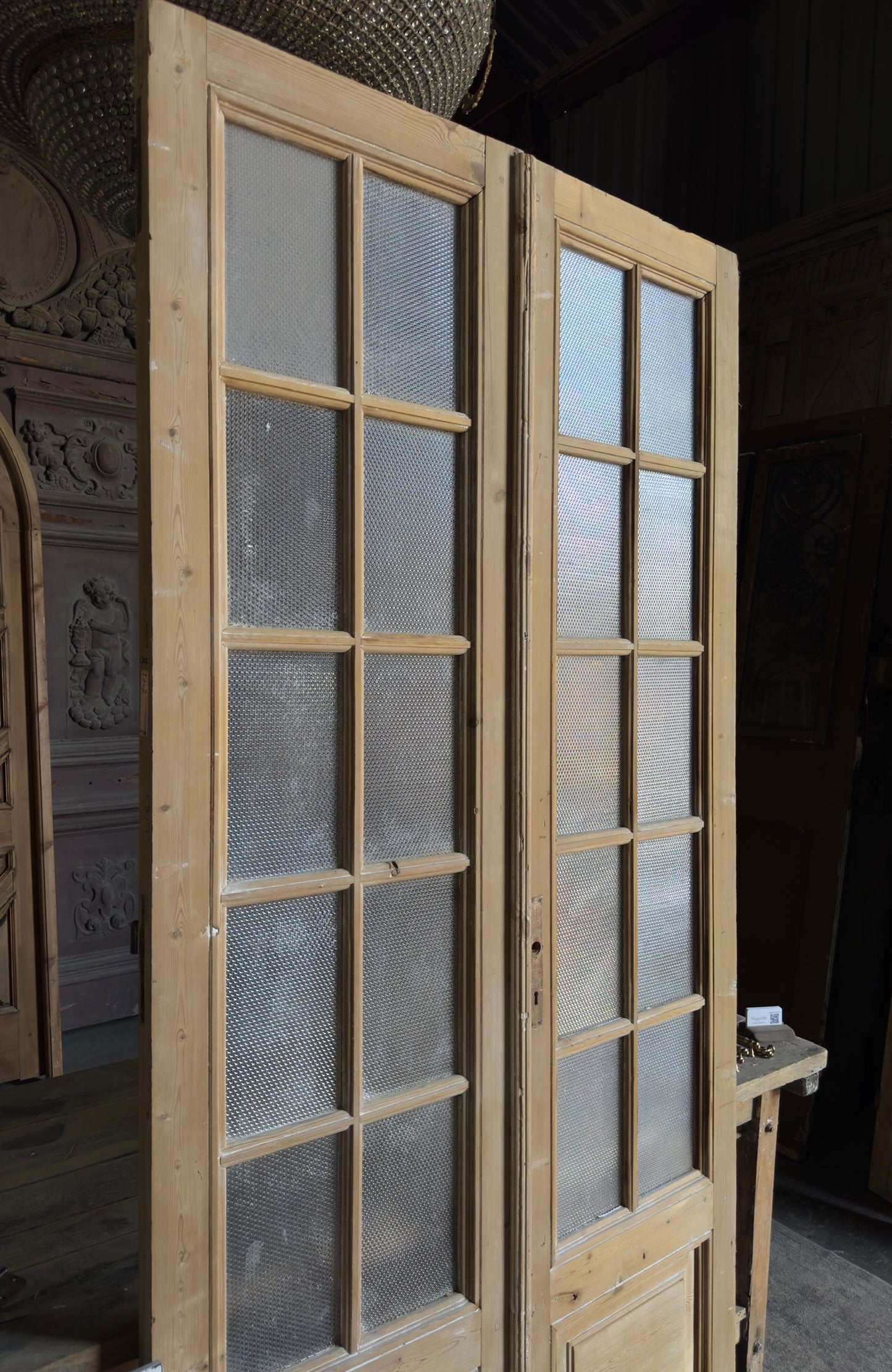 10 Lite Antique Glass French Doors - 46x95.5 - L307