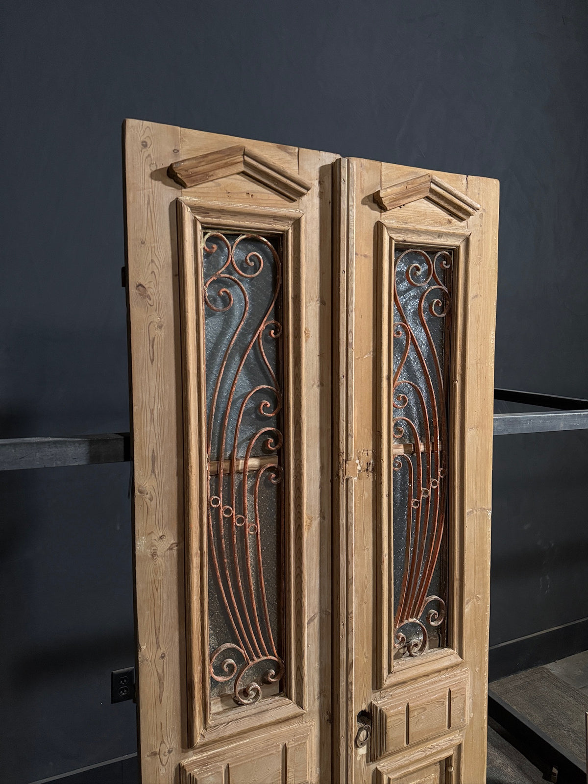 Antique Iron French Doors - 36.25x83.25 - N688