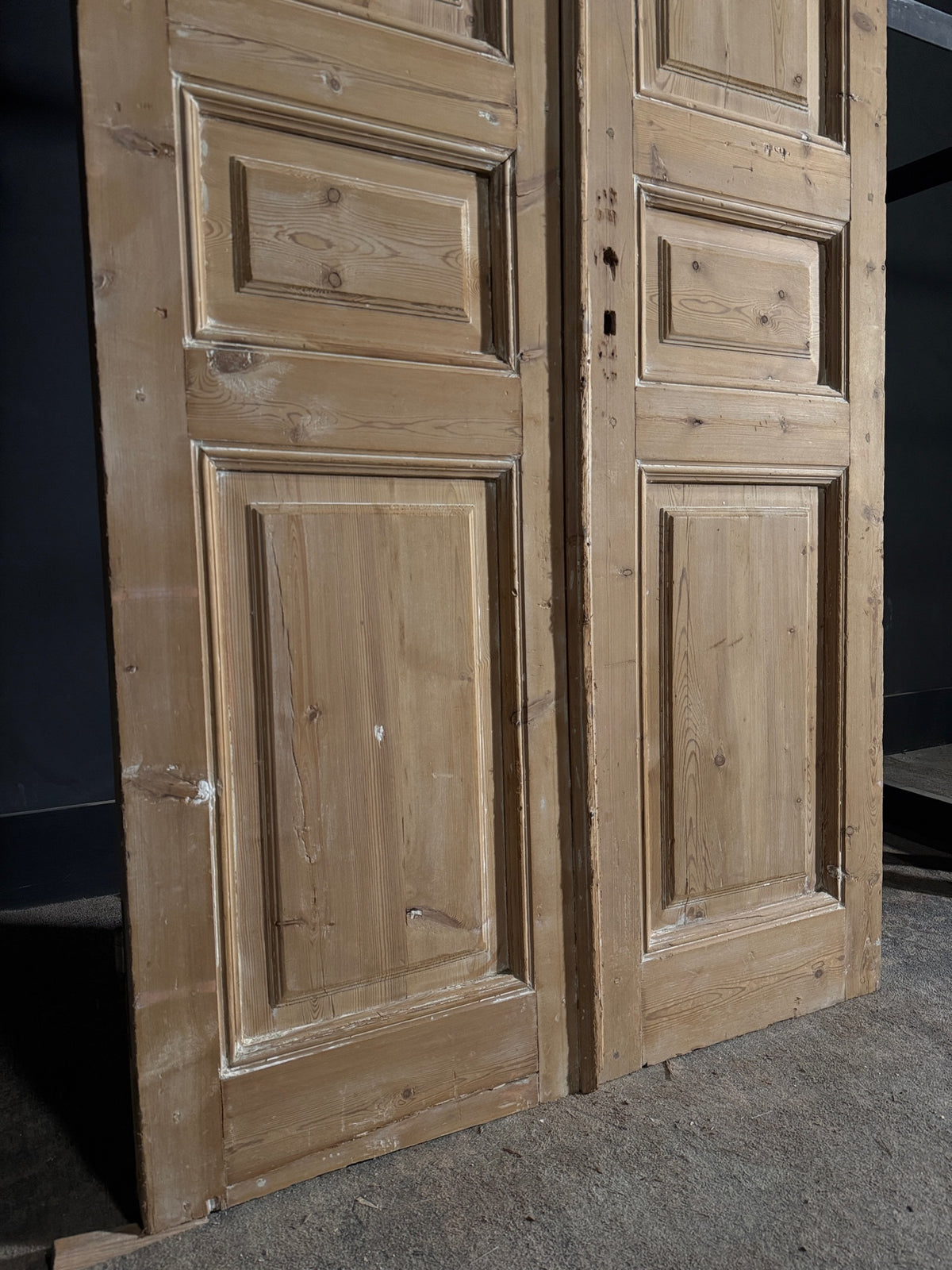 Antique 3 Panel Solid Double Doors - 42.5x96 - N559