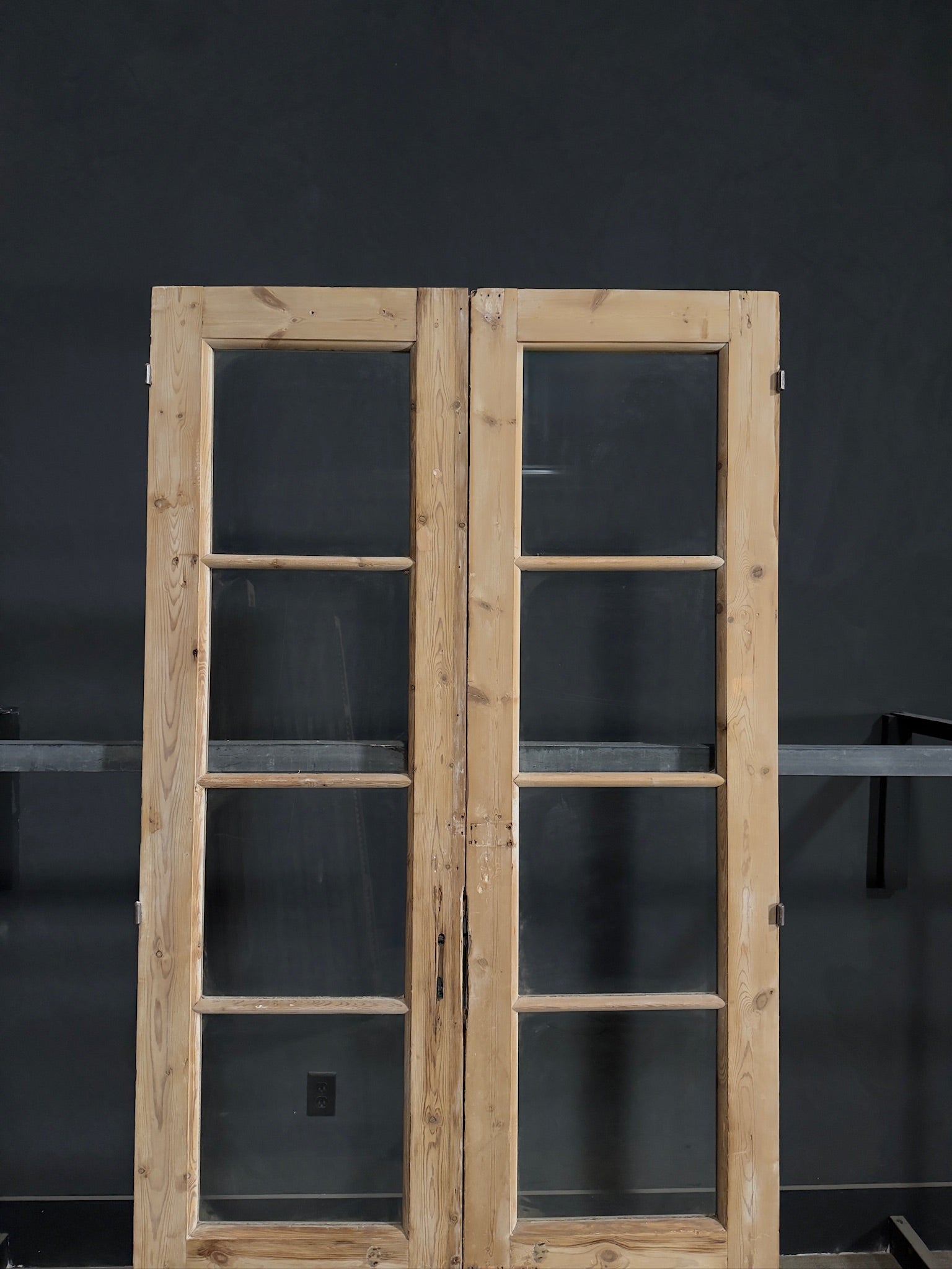 Antique Glass 4 Lite French Doors - 44x92 - N312