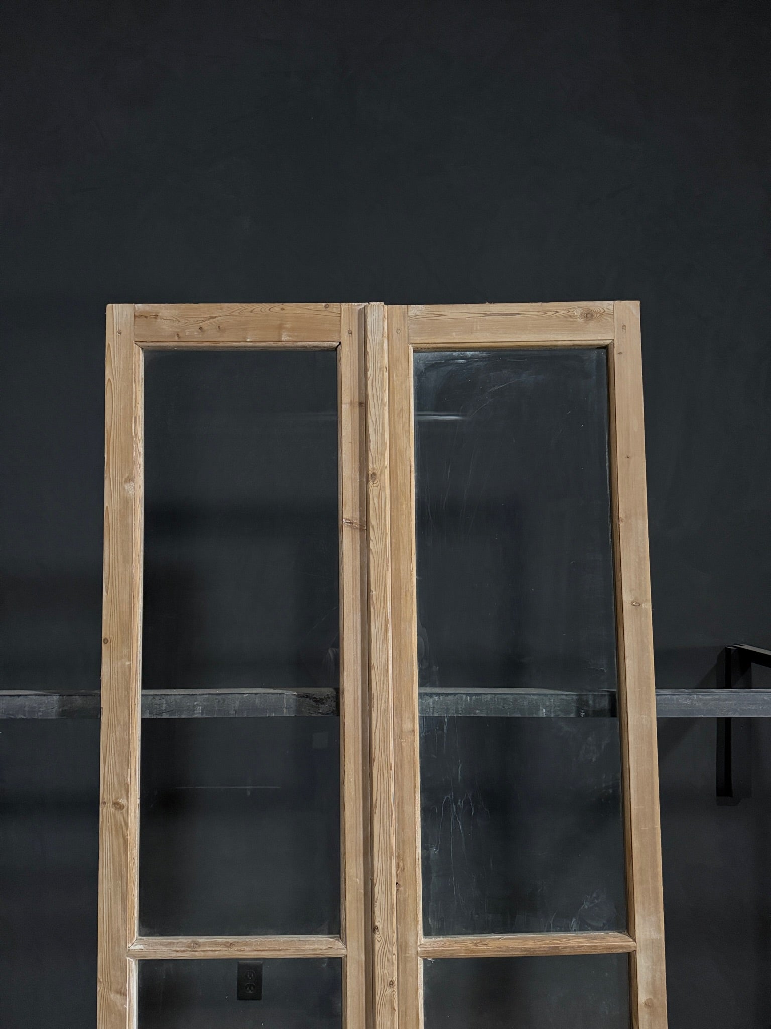 Antique Glass 2 Lite French Doors - 44.25x92.25 - N286