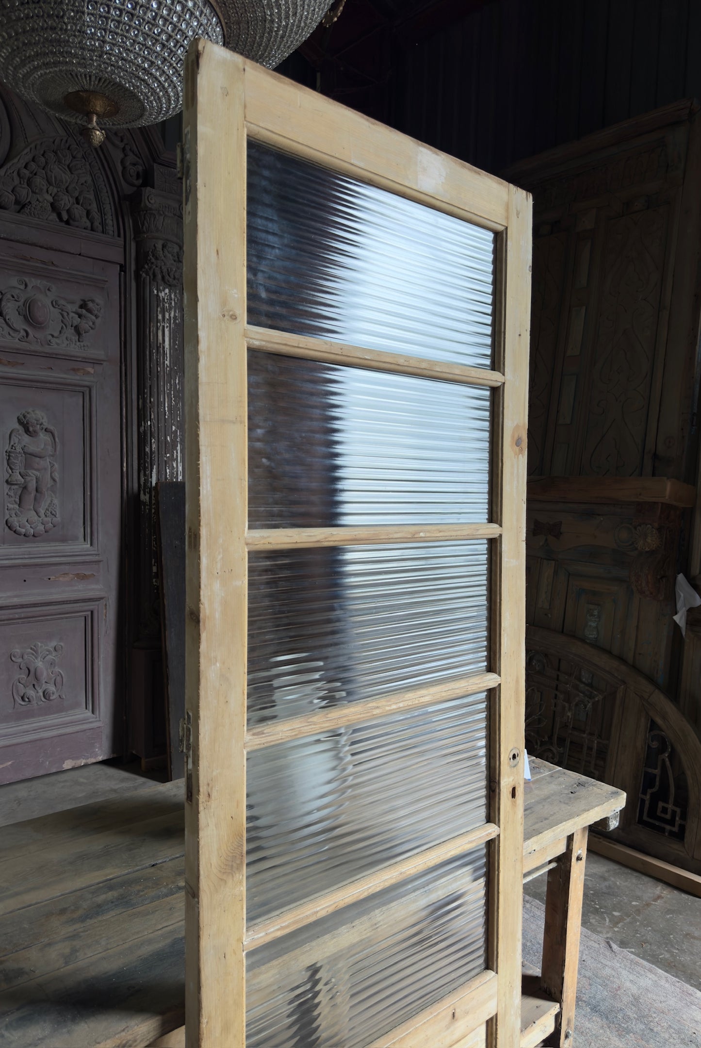 5 Lite Antique Glass Single Door - 32x88.5 K177