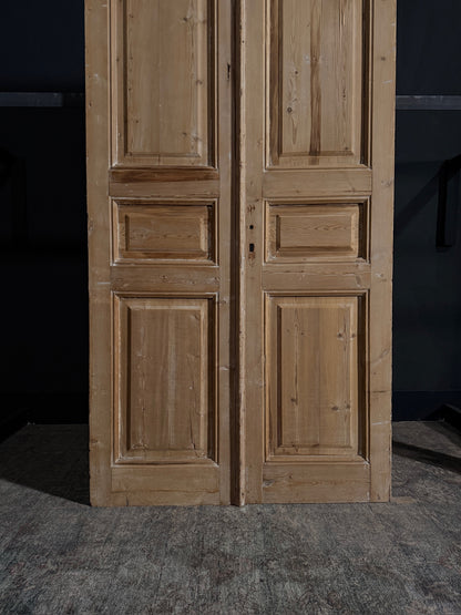 Antique Iron 3 Panel Double Doors - 44x96 - N21