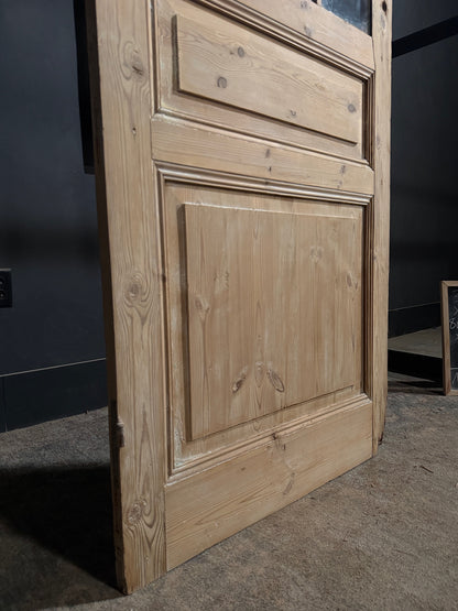 Antique Raised Panel Glass Pantry Door - 32x86.25 - N759