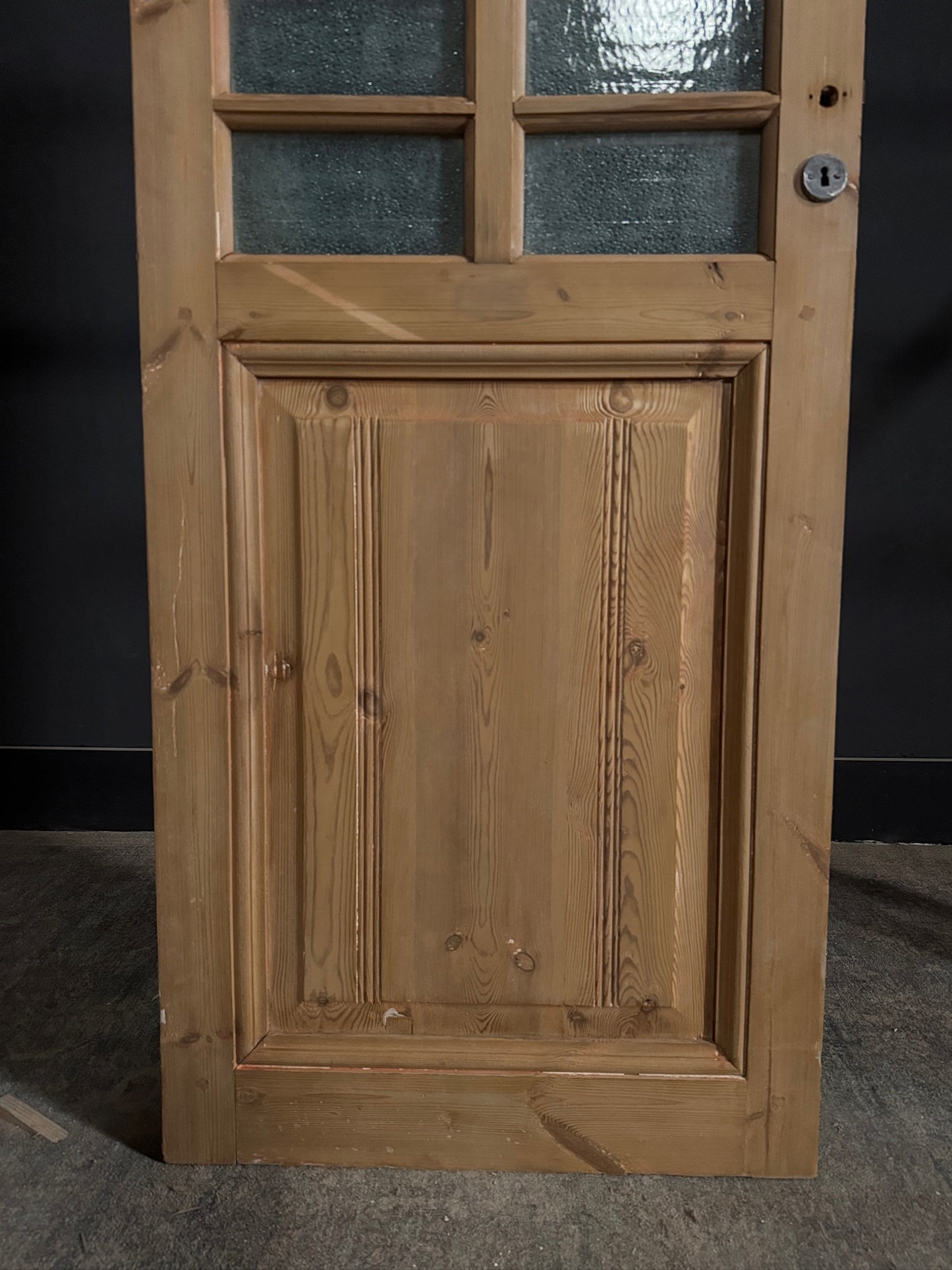 Antique Obscured Glass 6 Lite Single Door - 28.25x84.5 - N407