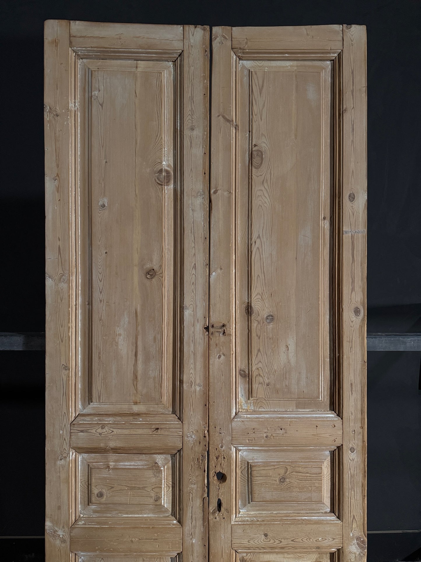 Antique 3 Panel Solid Double Doors - 40.5x99 - N525