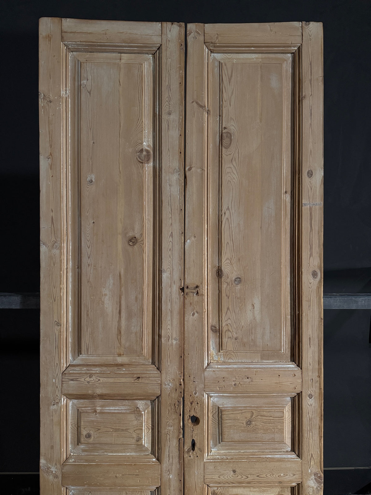 Antique 3 Panel Solid Double Doors - 40.5x99 - N525