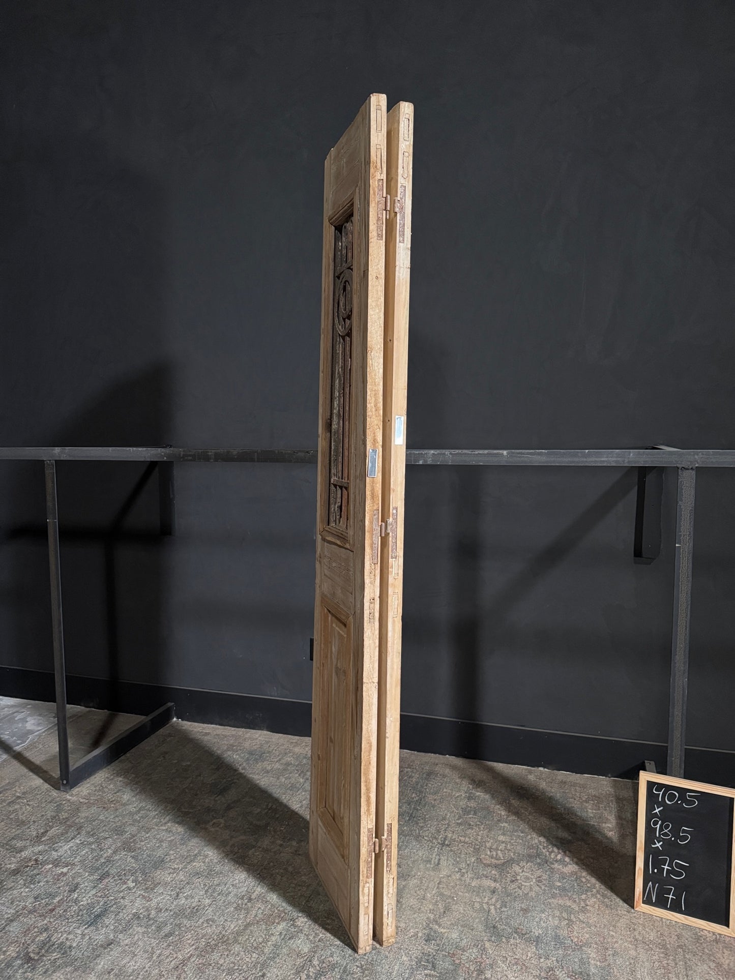 Antique Iron French Doors - 40.5x98.5 - N71