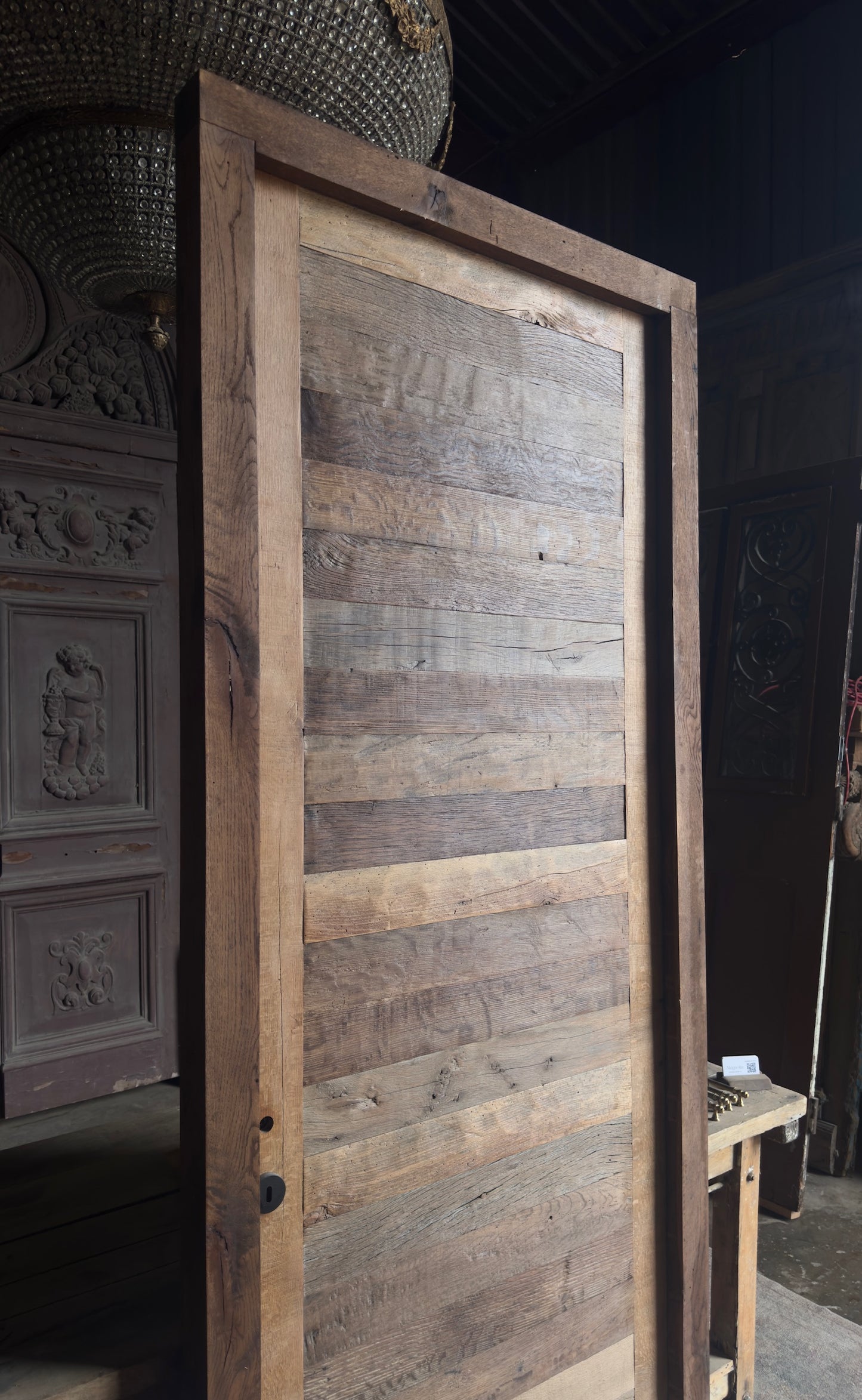 French Oak Plank Single Door - 34.5x93.5 - L416