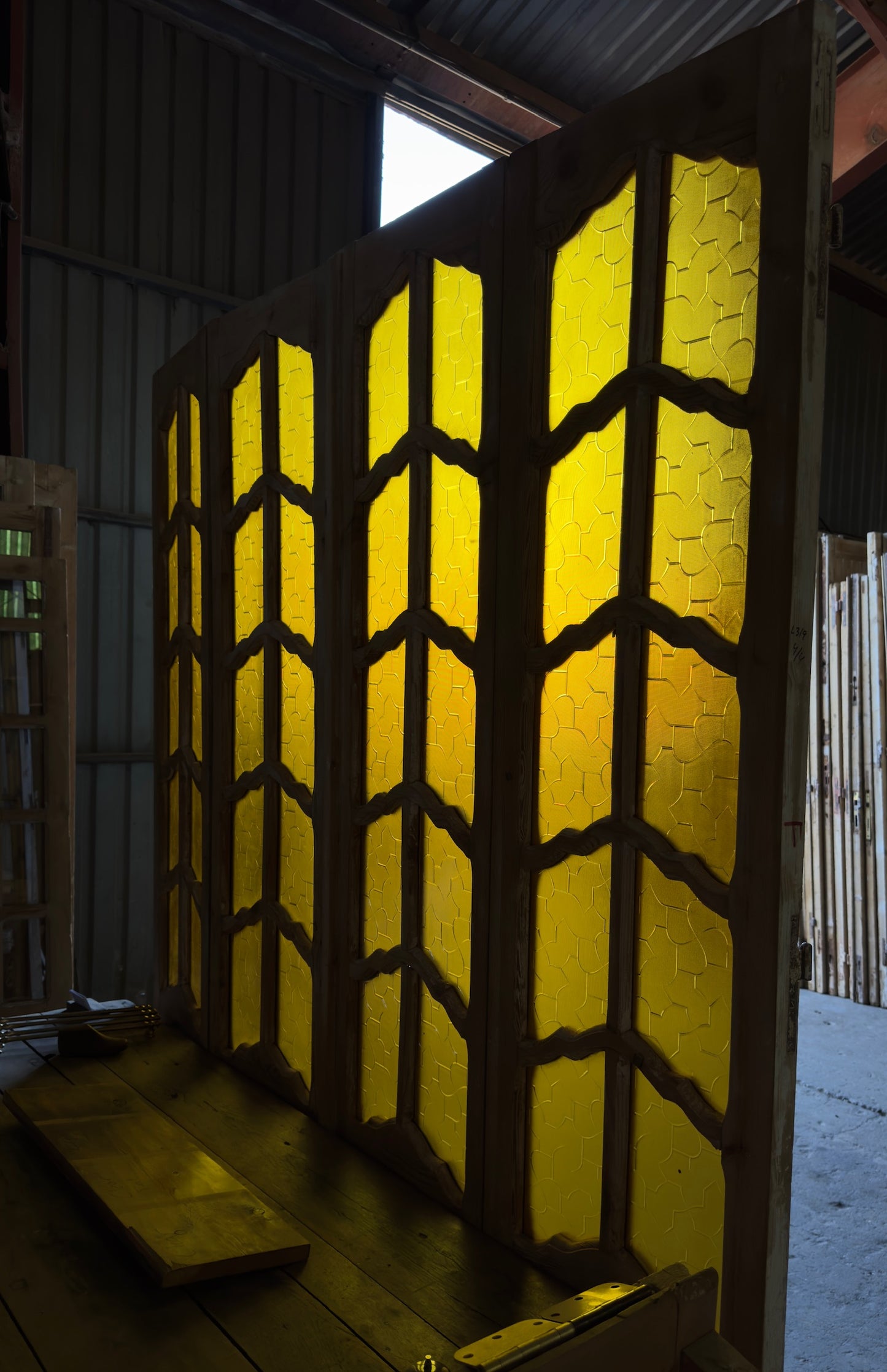 Antique French Provincial Glass Door Unit - 75.5x92.5 - L319