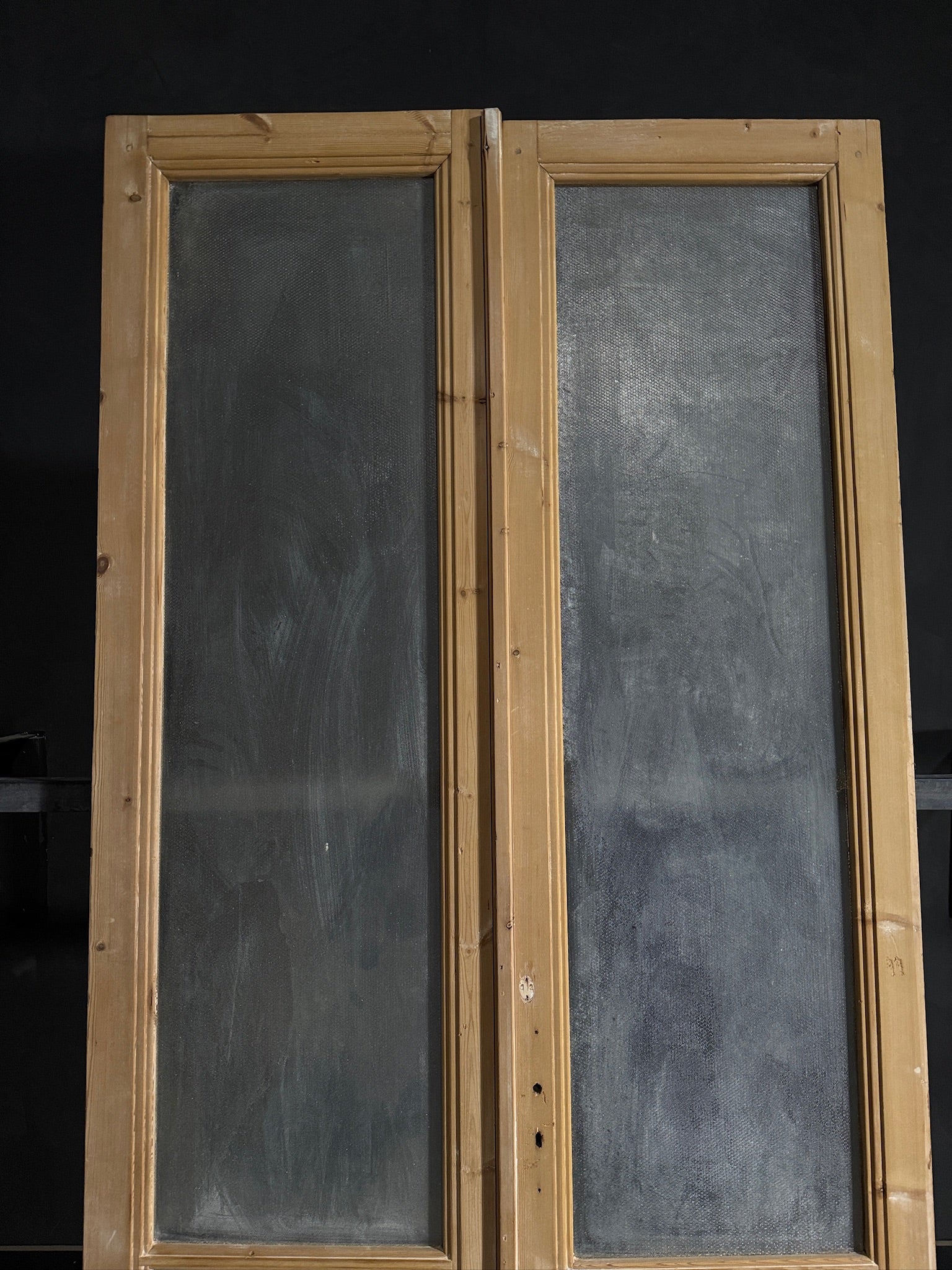 Antique Obscured Glass 2 Lite French Doors - 51.75x104.5 - N476