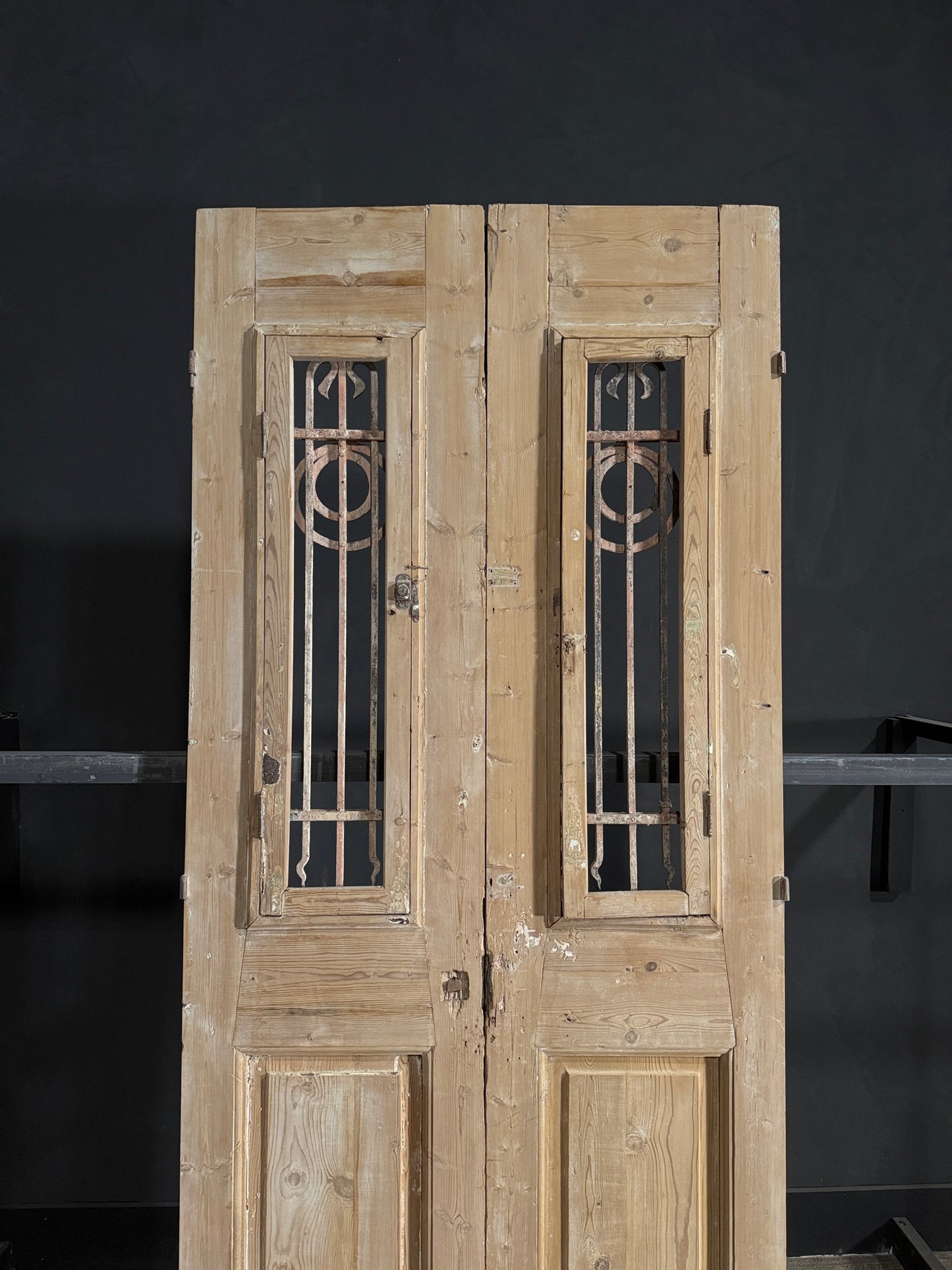 Antique Iron French Doors - 40.5x98.5 - N71