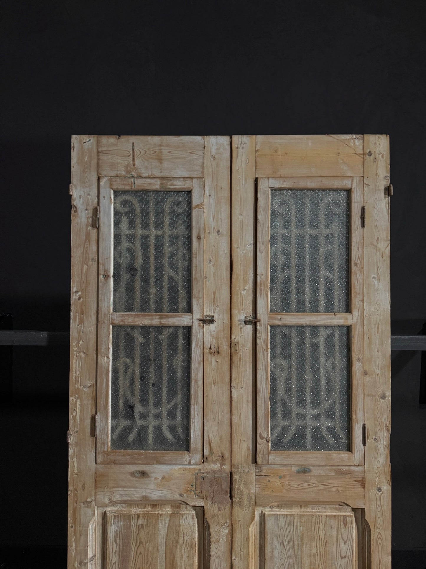 Antique Iron French Doors - 43.75x89.75 - N35