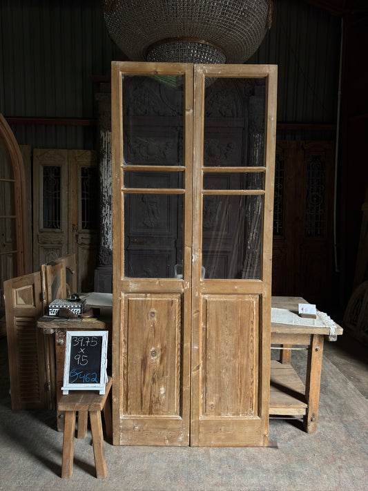 6 Lite European Antique Glass French Doors - 39.75x95 J462