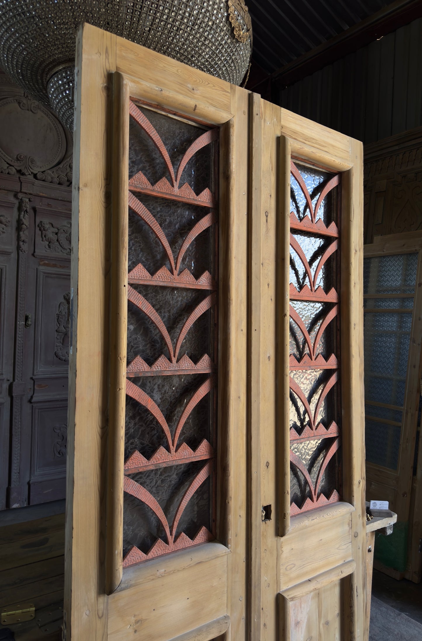 Antique Iron 2 Panel Double Doors - 51x99 - L668