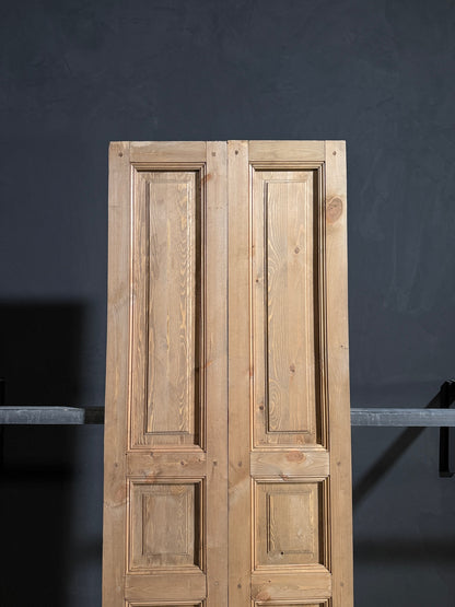 Handcrafted 3 Panel Solid French Doors - 32x96 - N167
