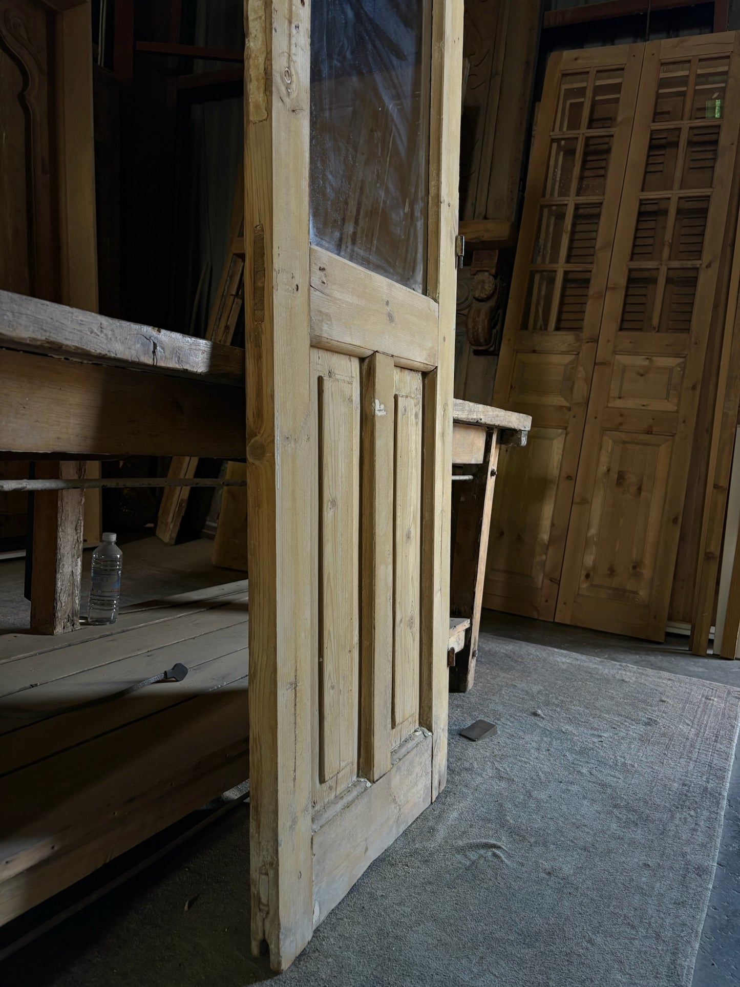 19th Century Antique Glass Door - 24x82 - L78