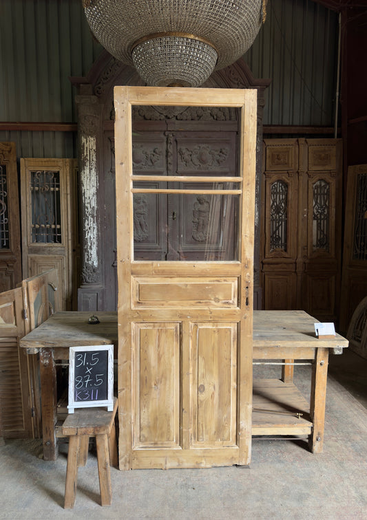 Antique Glass Single Door - 31.5x87.5 K311