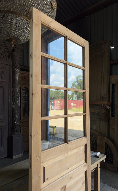 Handcrafted 8 Lite Single Glass Door - 36x96 L32