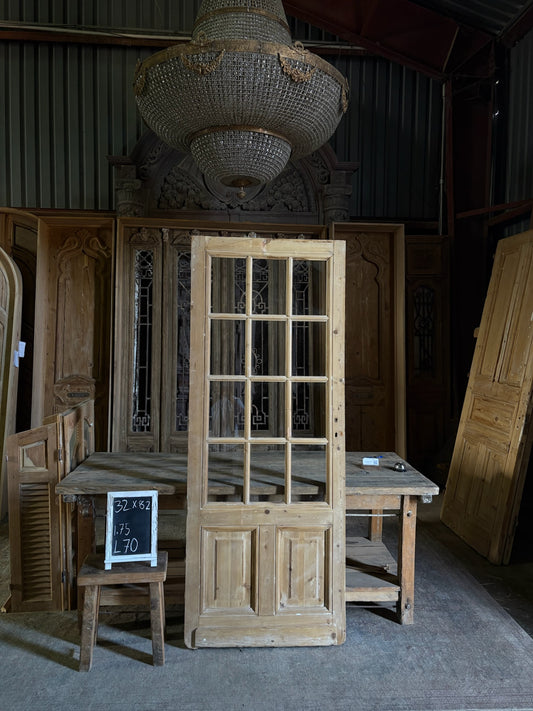 12 Lite Antique Glass Single Door - 32x82 - L70