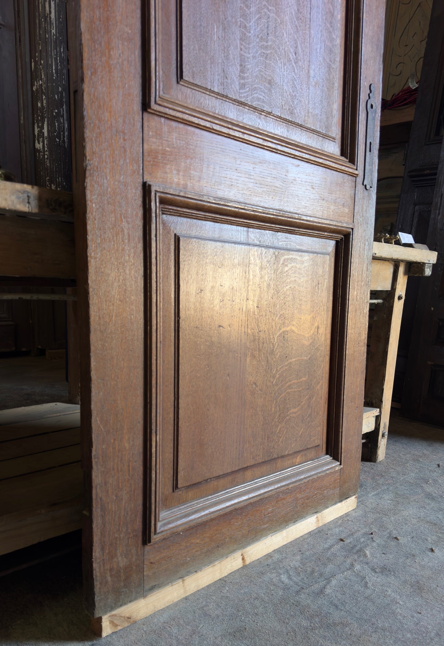 French Provincial Oak 2 Panel Antique Single Door - 35x90 - L261