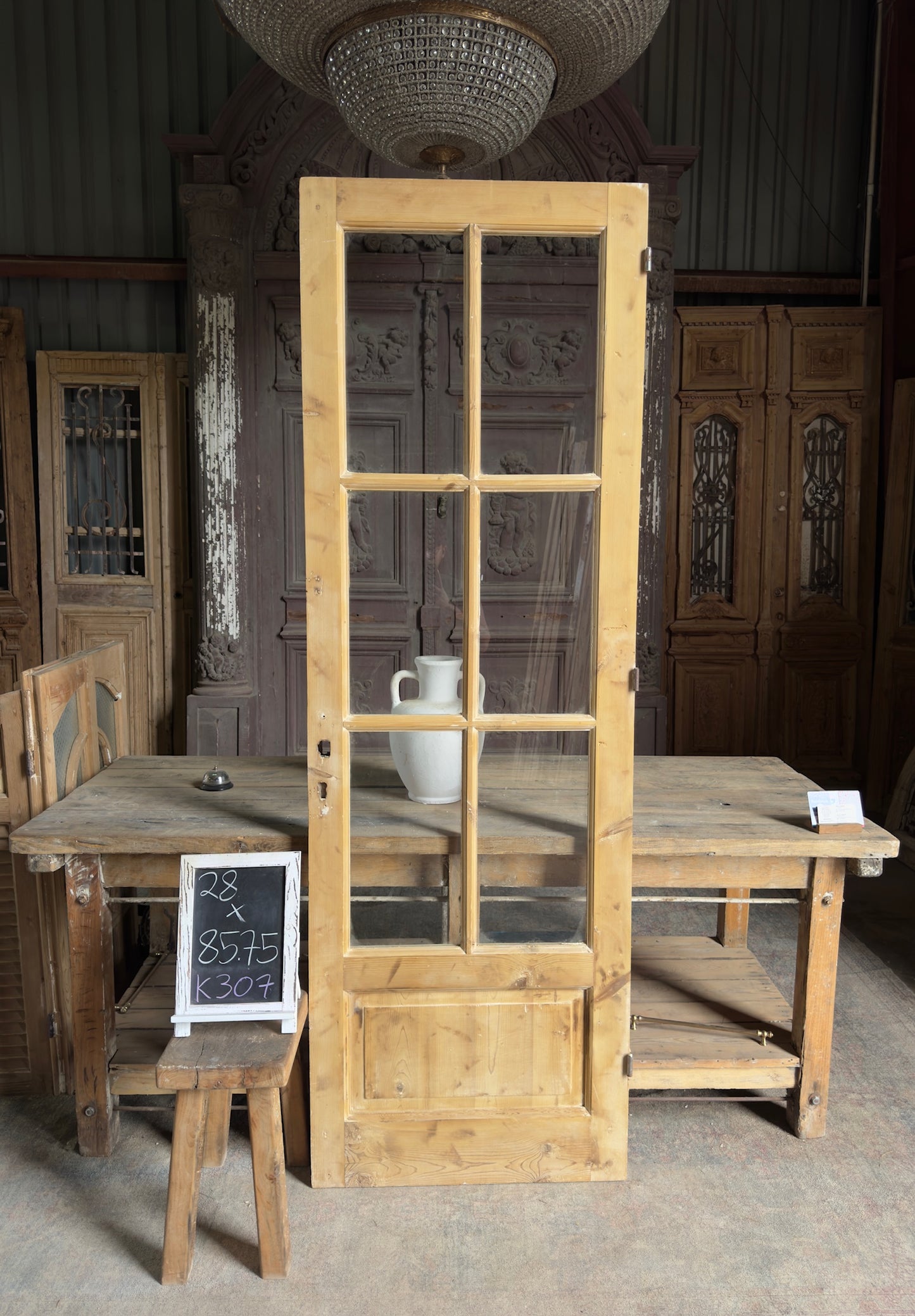 6 Lite Antique Glass Single Door - 28x85.75 K307