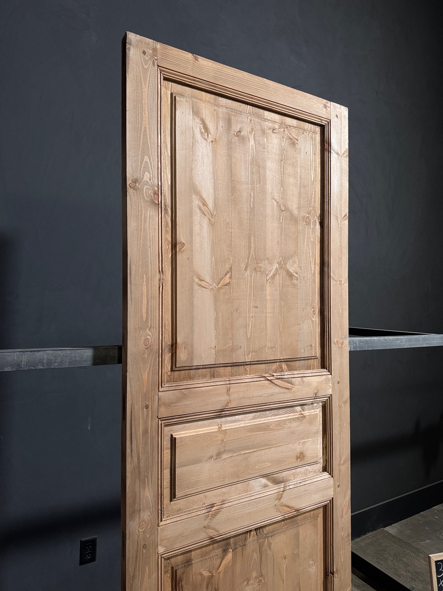 Handcrafted 3 Panel Solid Single Door - 36x96 - N229