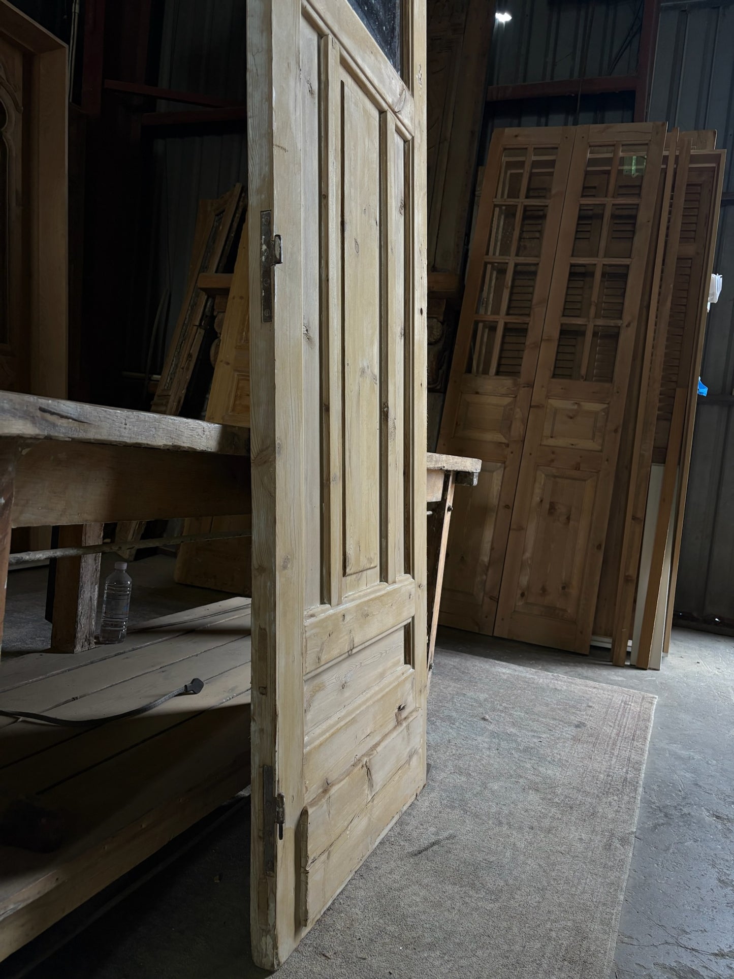 19th Century European Antique Glass Single Door - 28.5x79.5 - L79