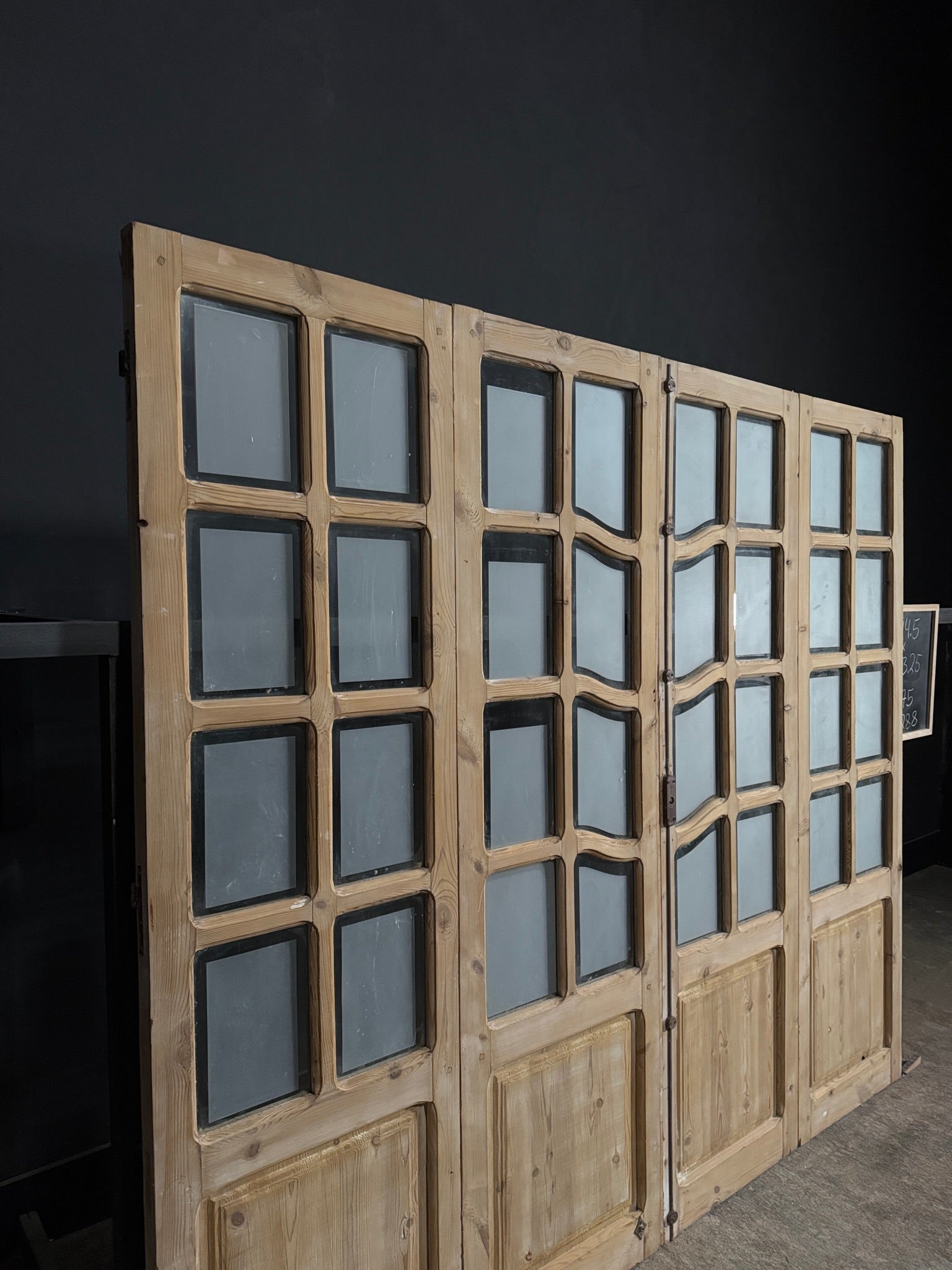 Antique Obscured Glass 8 Lite Bi-Fold Doors - 83.25x94.5 - N288