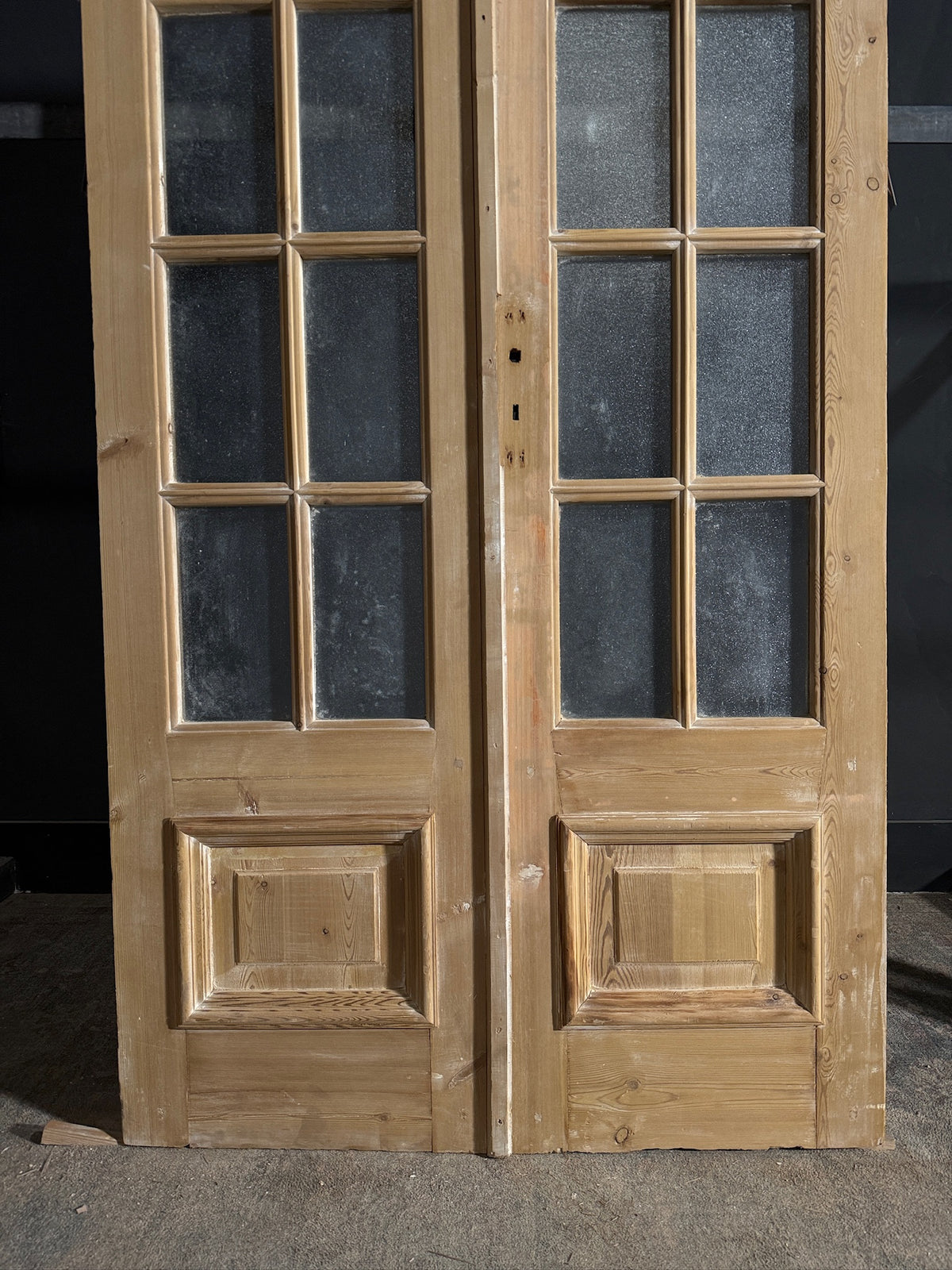 Antique Obscured Glass 10 Lite French Doors - 44x96 - N672