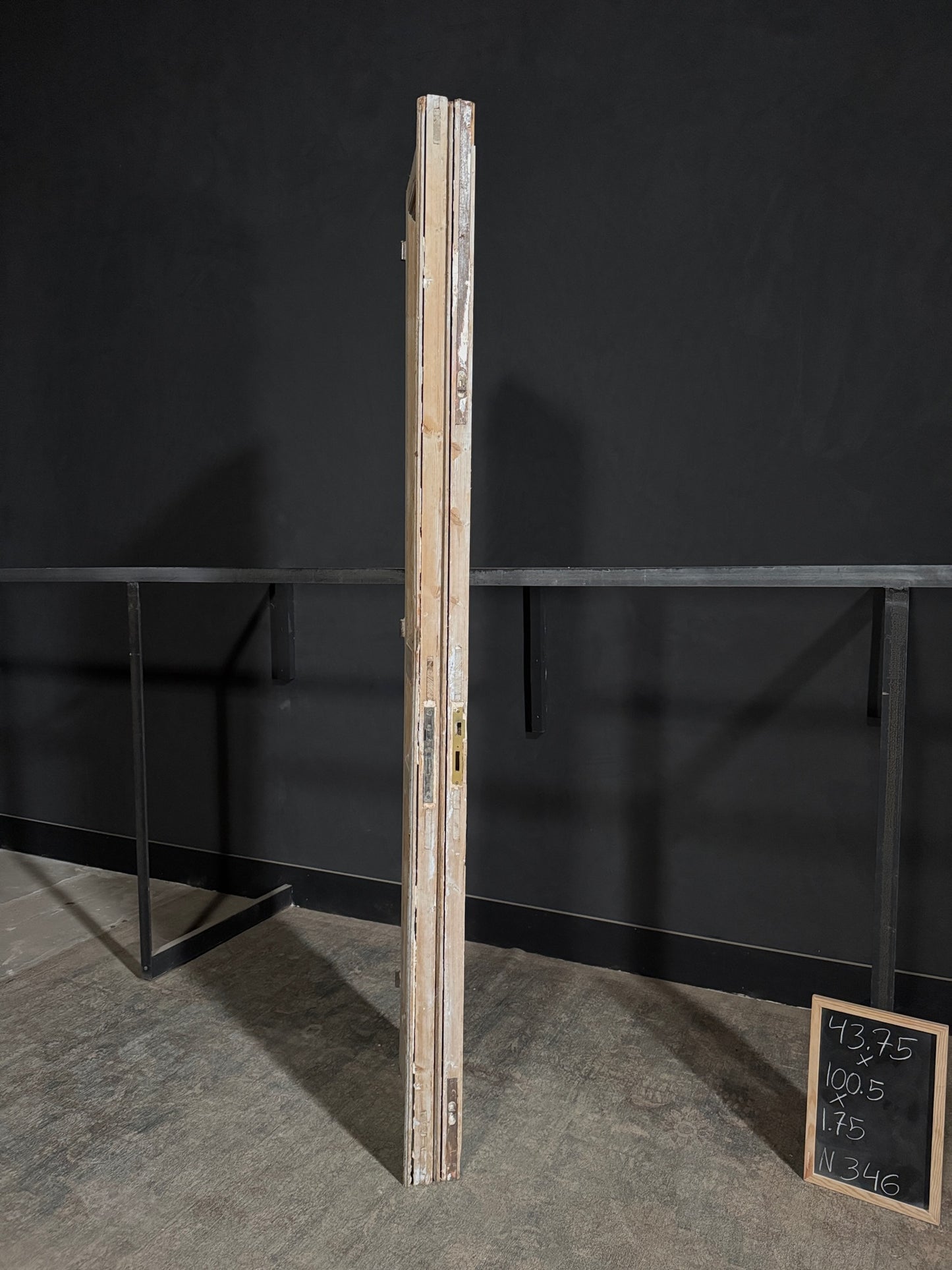 Antique 3 Panel Solid Double Doors - 43.75x100.5 - N346