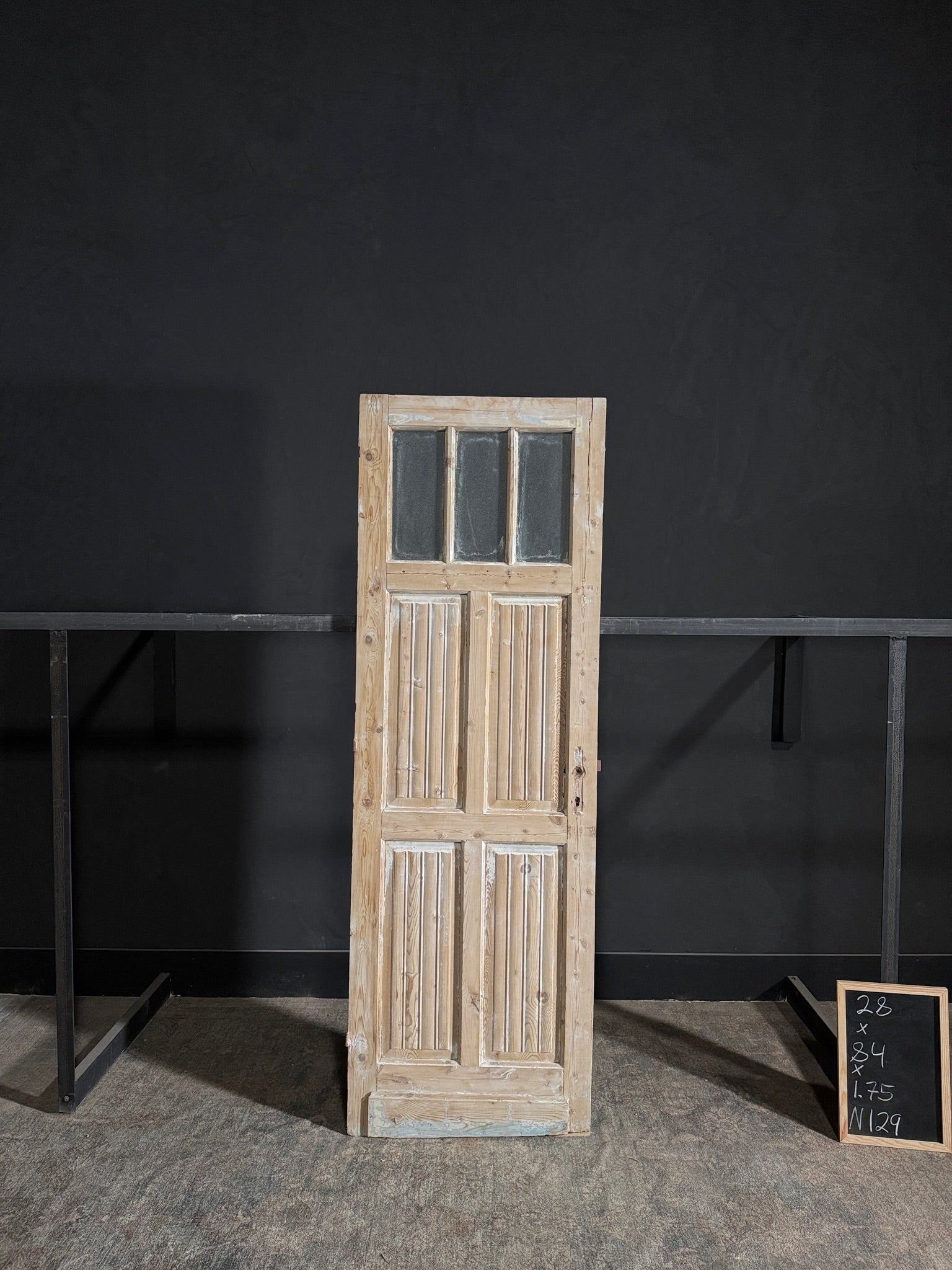 Antique Fluted 3 Lite Single Door - 28x84 - N129