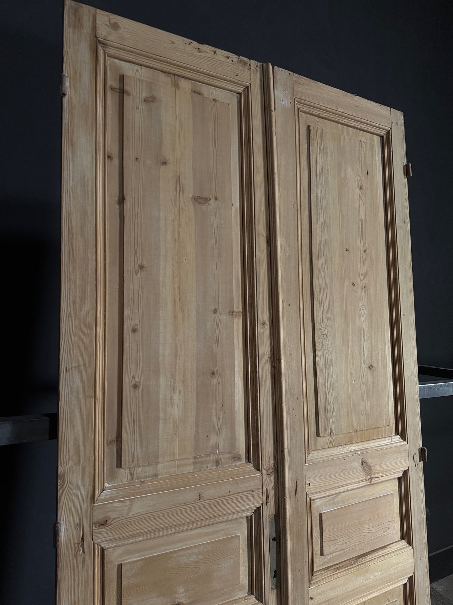 Antique 3 Panel Solid Double Doors - 47.25x99.5 - N464