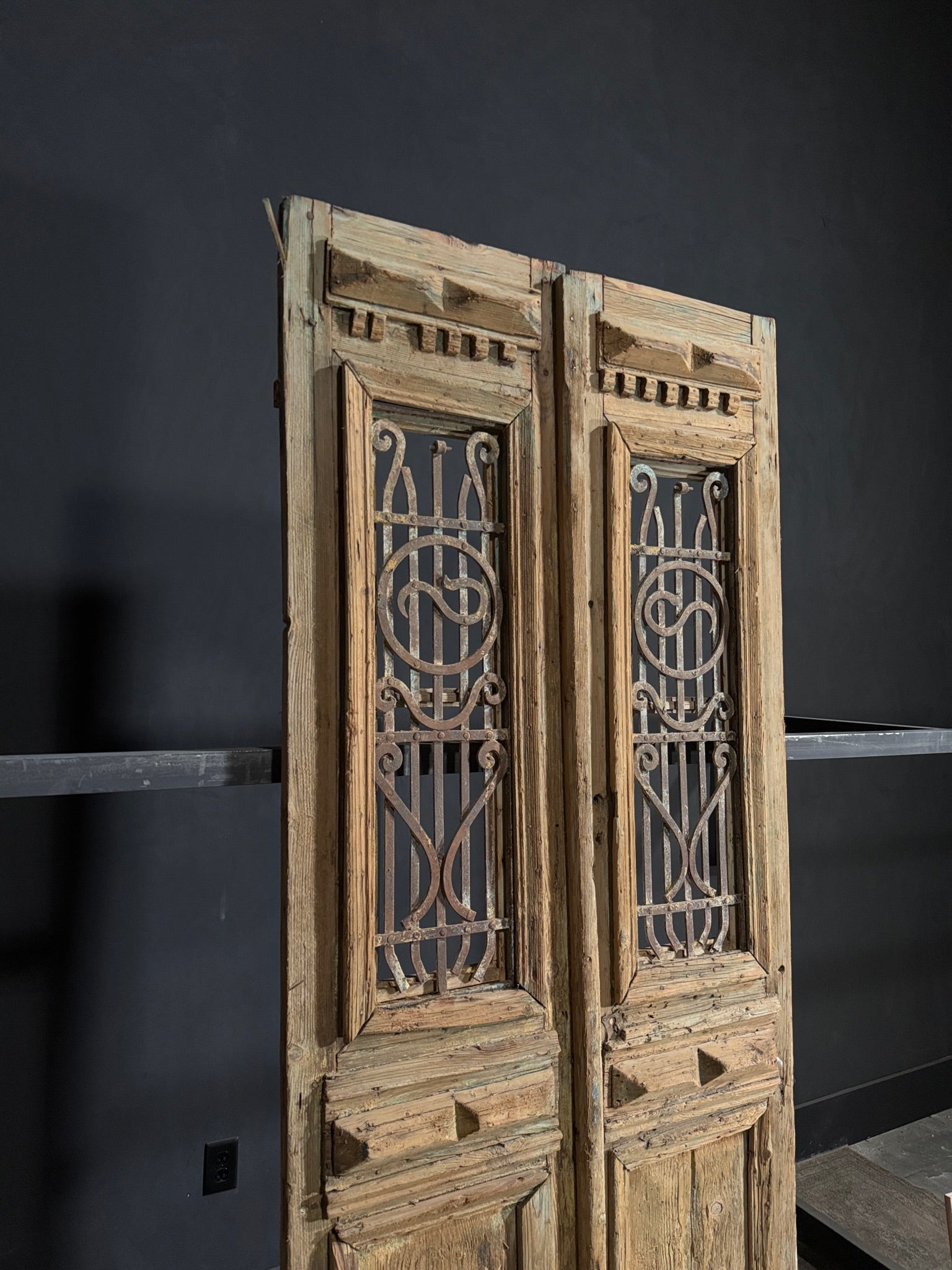 Antique Iron French Doors - 40x93 - N83