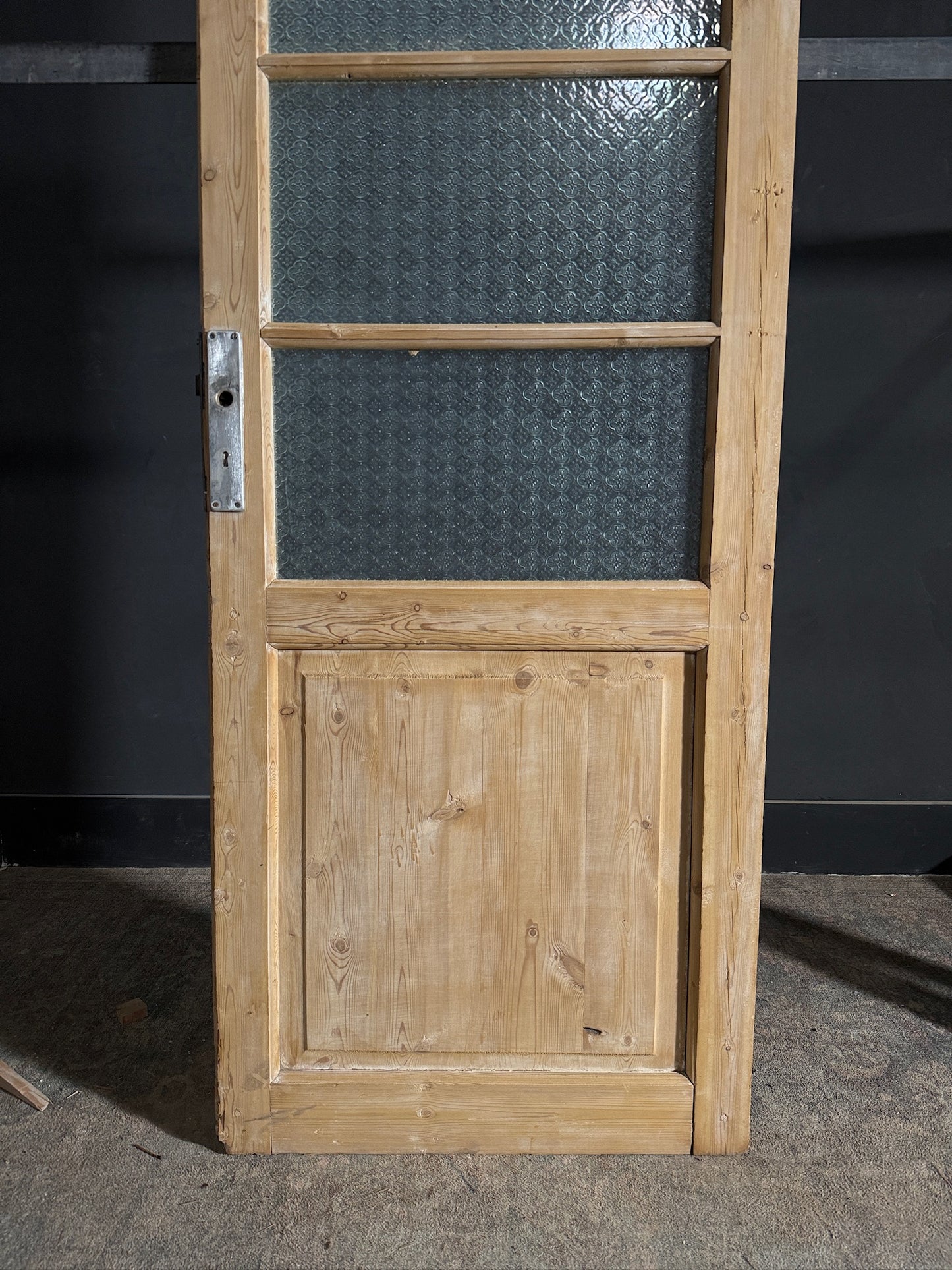 Antique Obscured Glass 4 Lite Single Door - 29.75x87.75 - N585