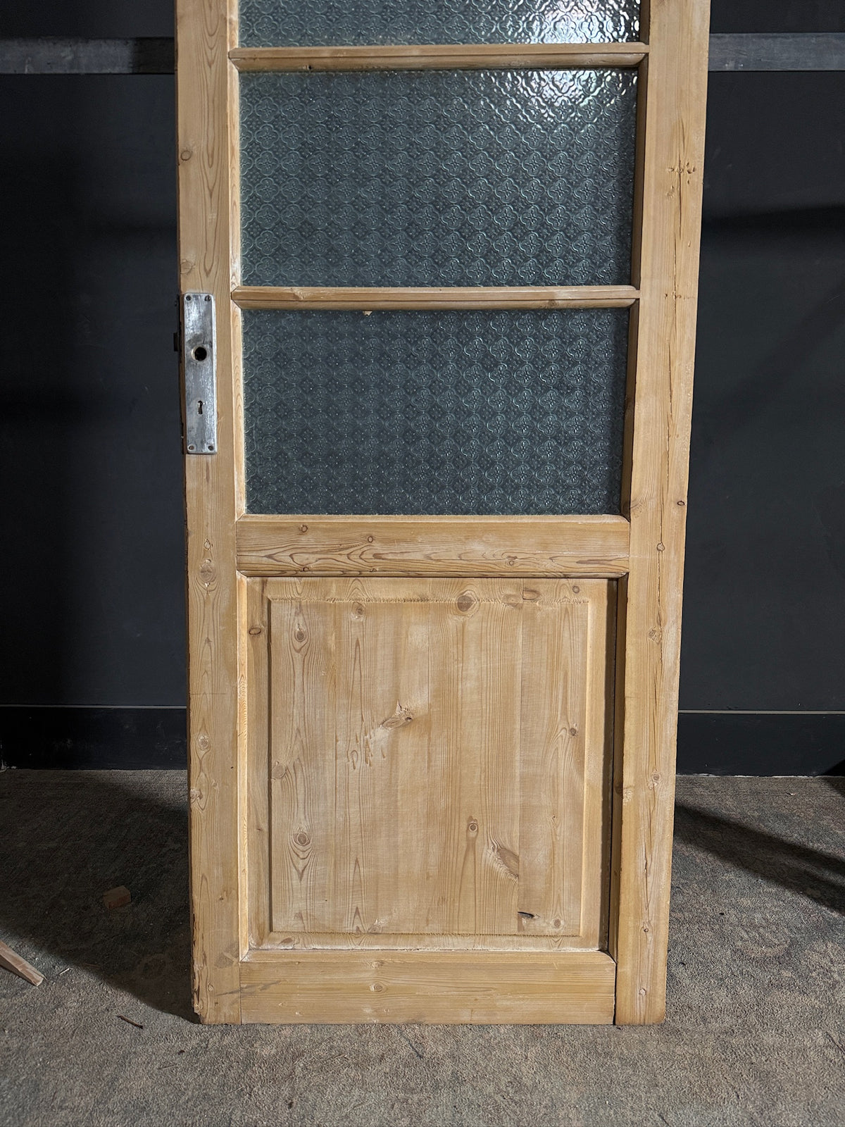 Antique Obscured Glass 4 Lite Single Door - 29.75x87.75 - N585