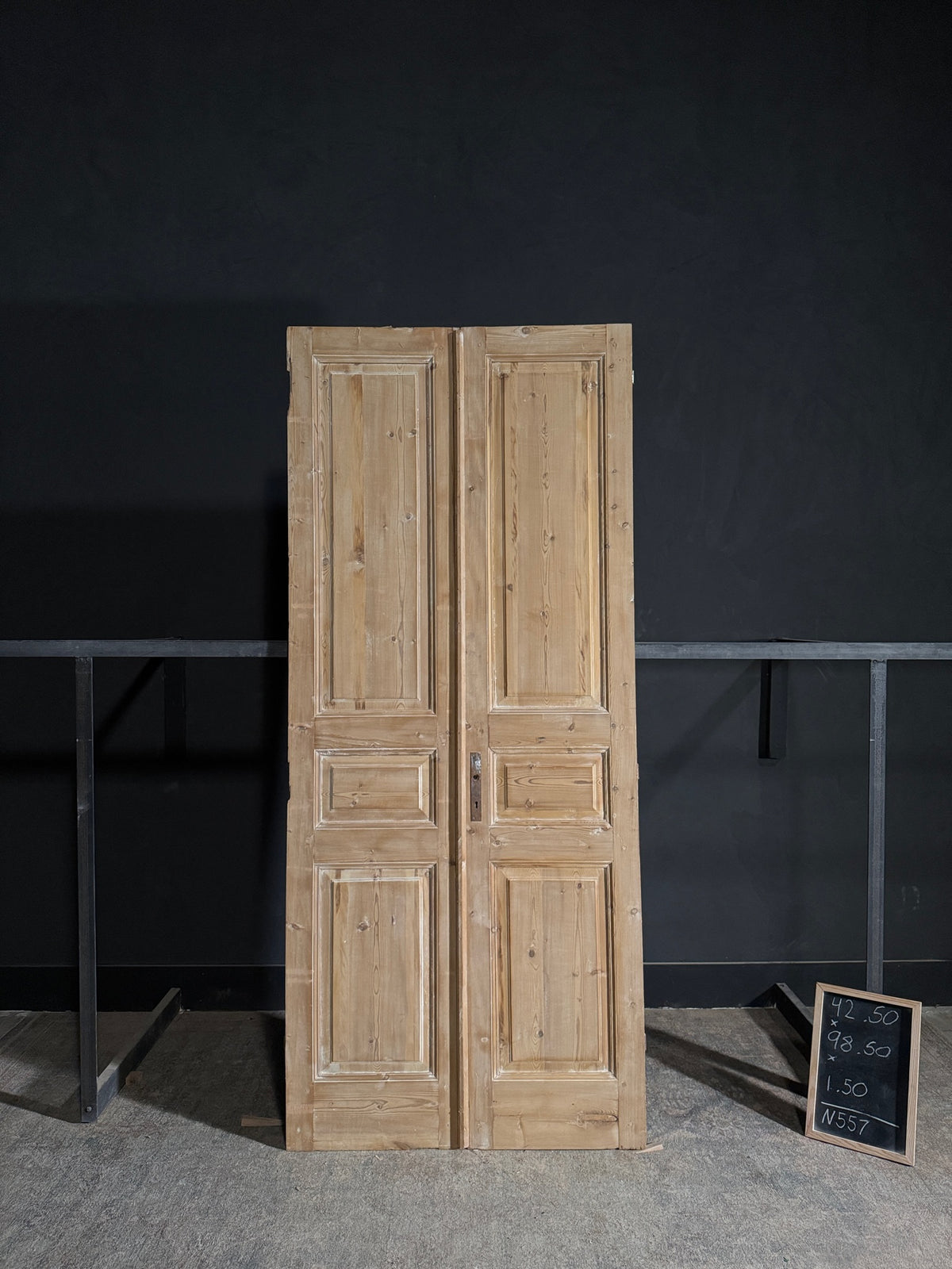 Antique Solid Double Doors - 42.5x98.5 - N557