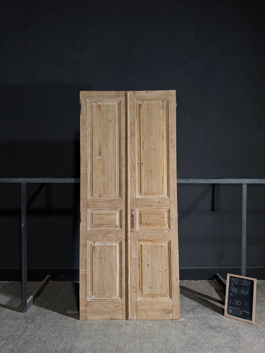 Antique Solid Double Doors - 42.5x98.5 - N557