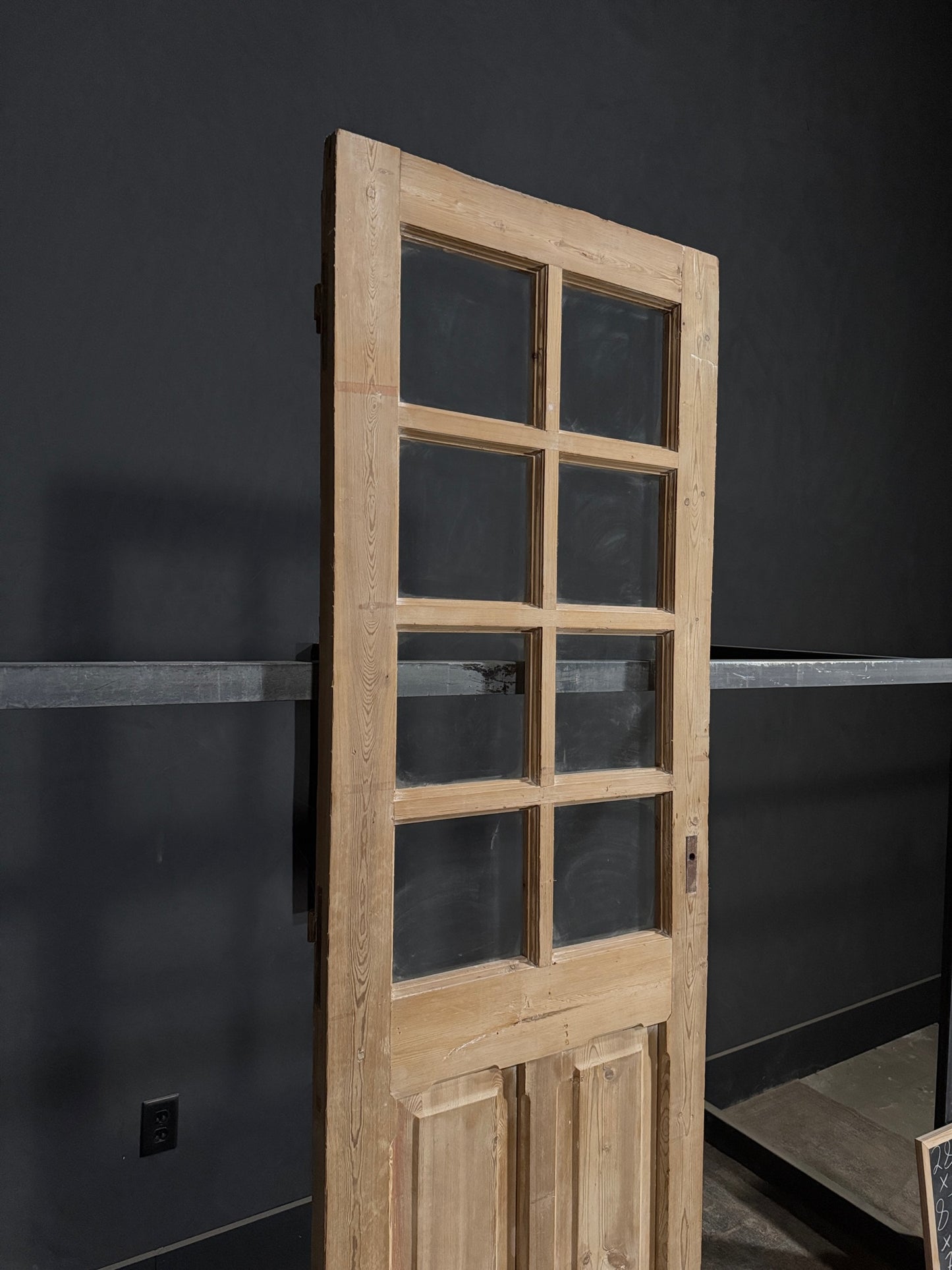 Antique Glass 8 Lite Single Door - 28x87 - N365