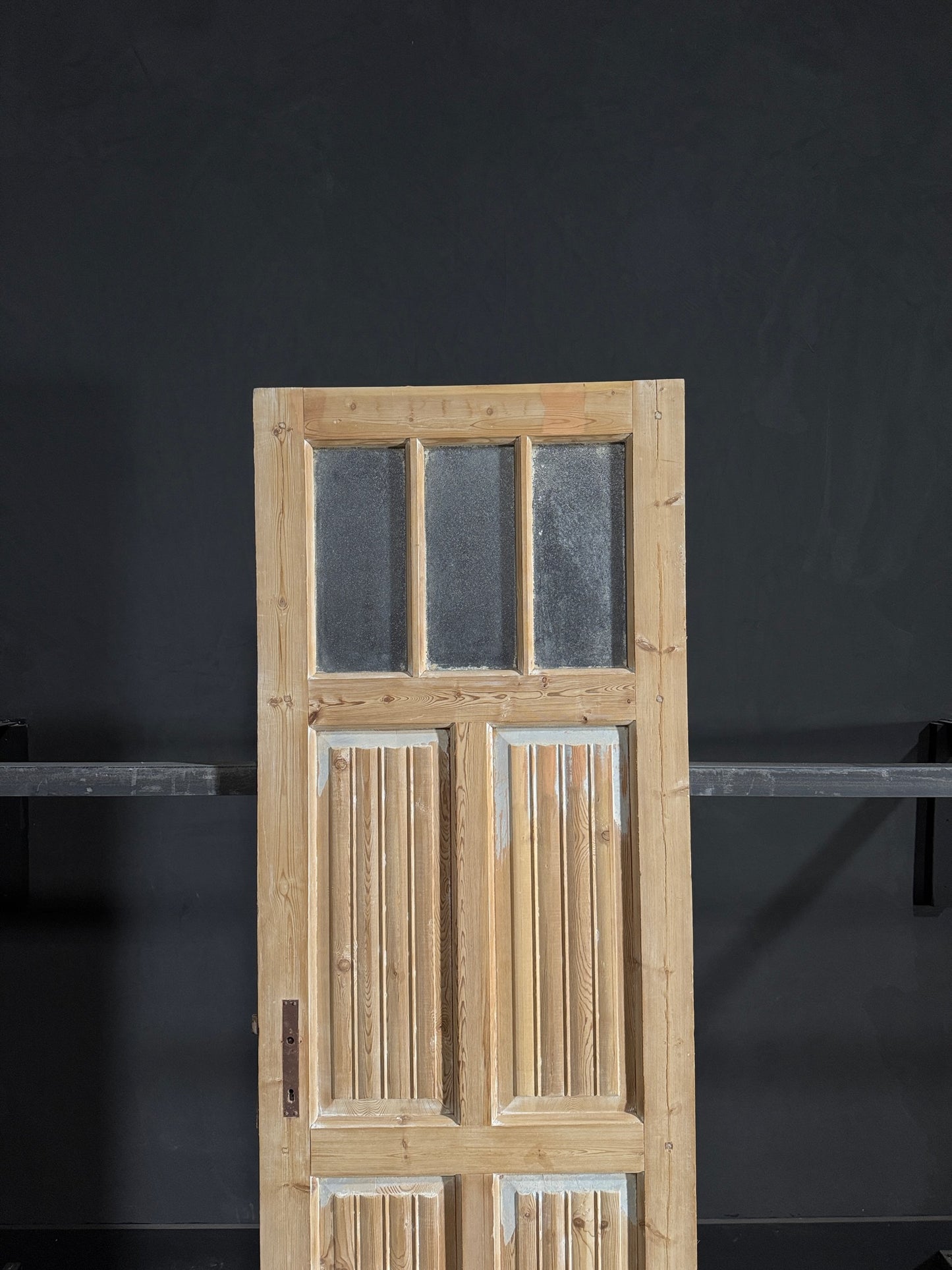 Antique Fluted 3 Lite Single Door - 28x85 - N75