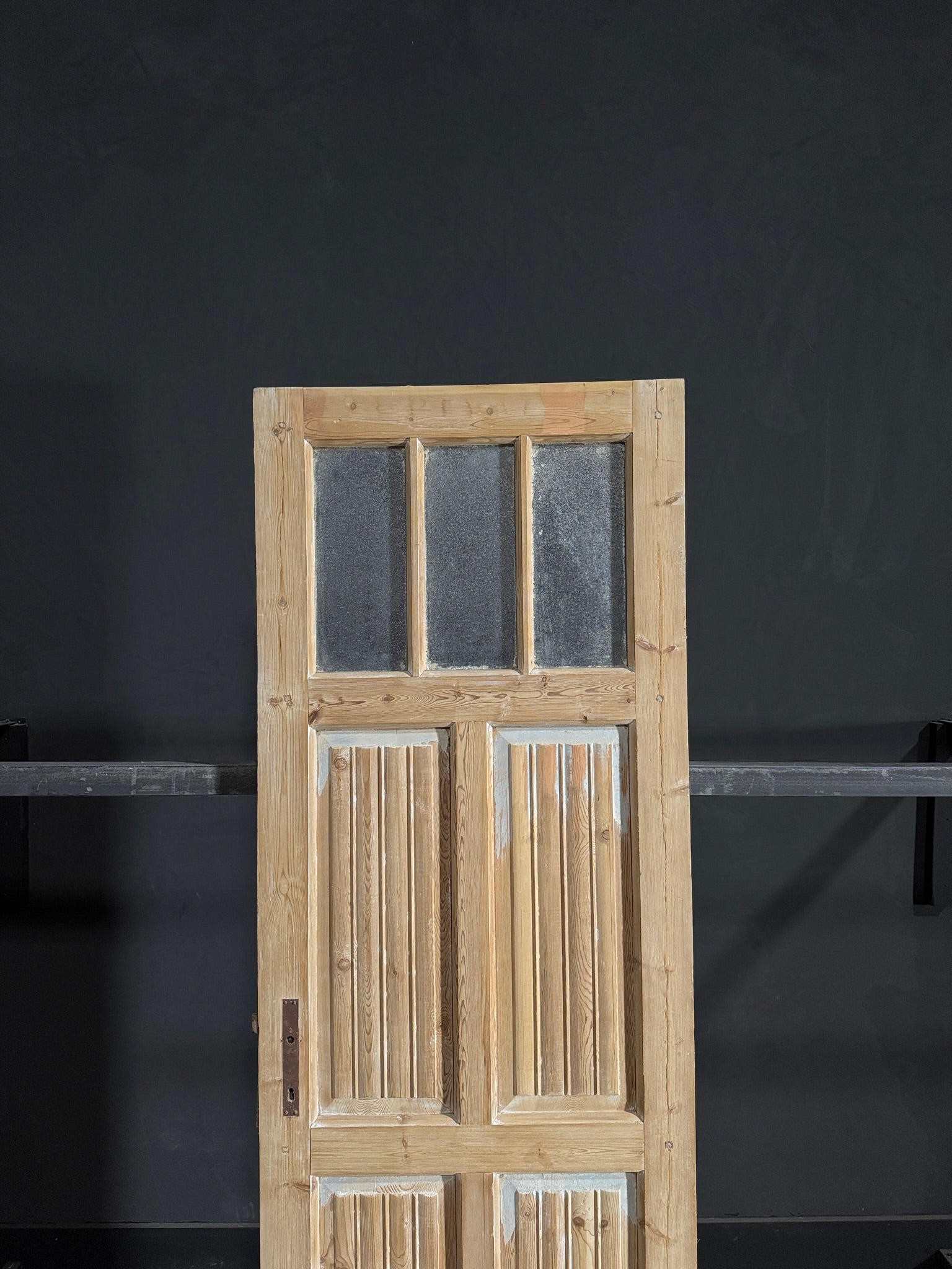 Antique Fluted 3 Lite Single Door - 28x85 - N75