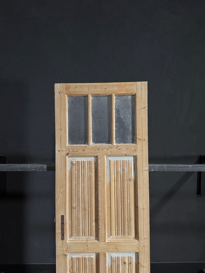 Antique Fluted 3 Lite Single Door - 28x85 - N75