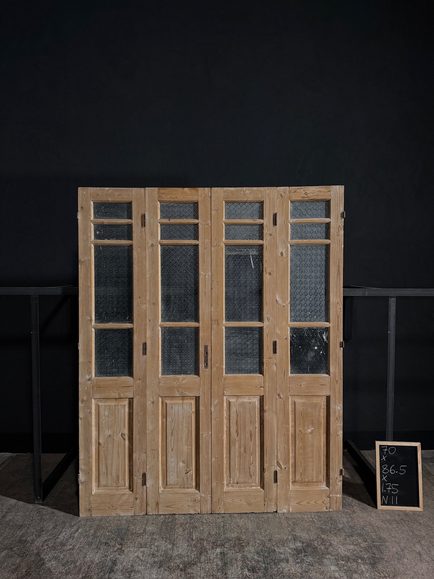 Antique Iron 3 Lite Bi-Fold Doors - 70x86.5 - N11